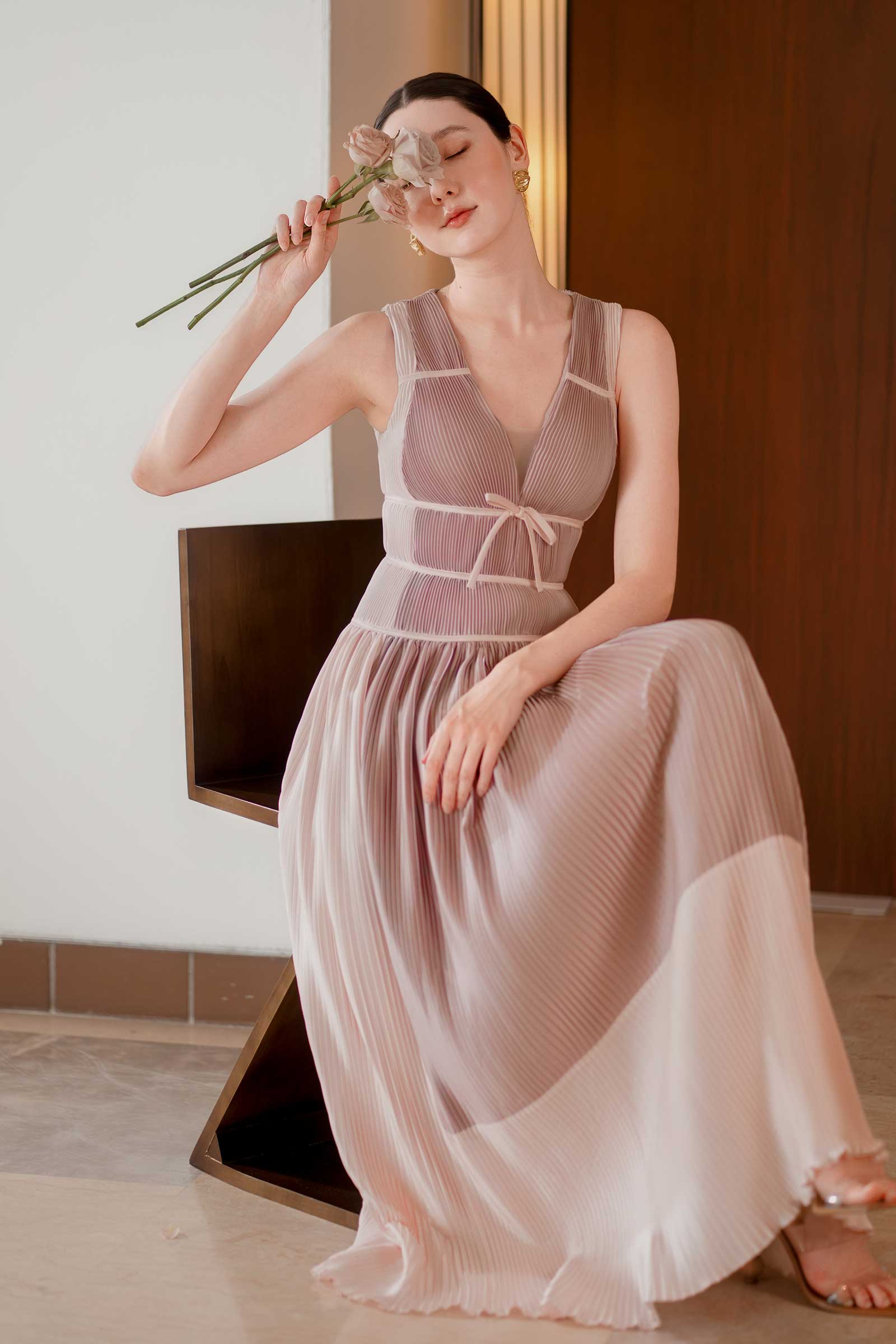 Dazelle Dress (Dusty Purple+Pink) - Image 18