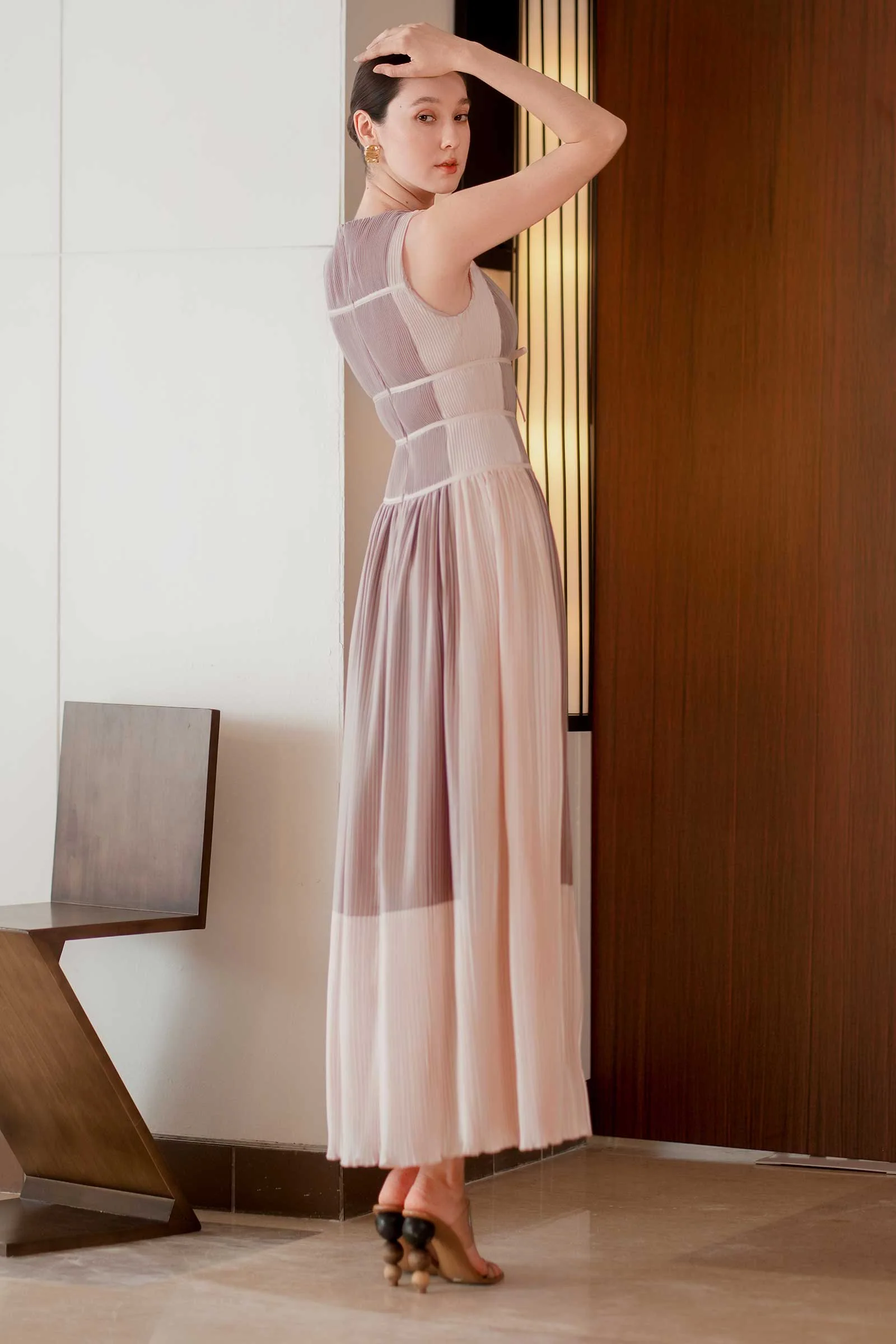 Dazelle Dress (Dusty Purple+Pink) - Image 4
