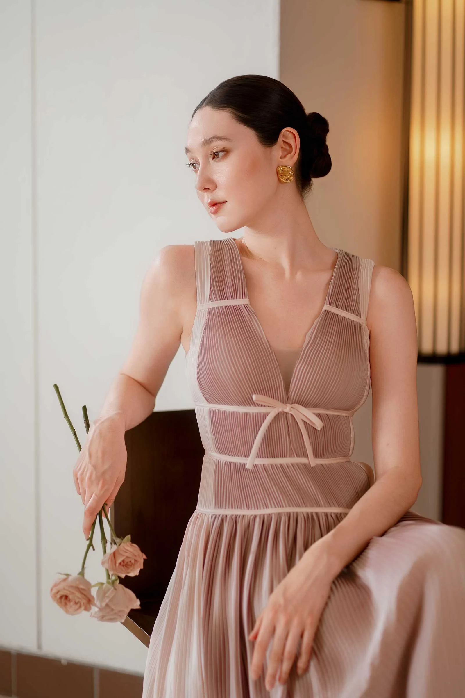 Dazelle Dress (Dusty Purple+Pink) - Image 7