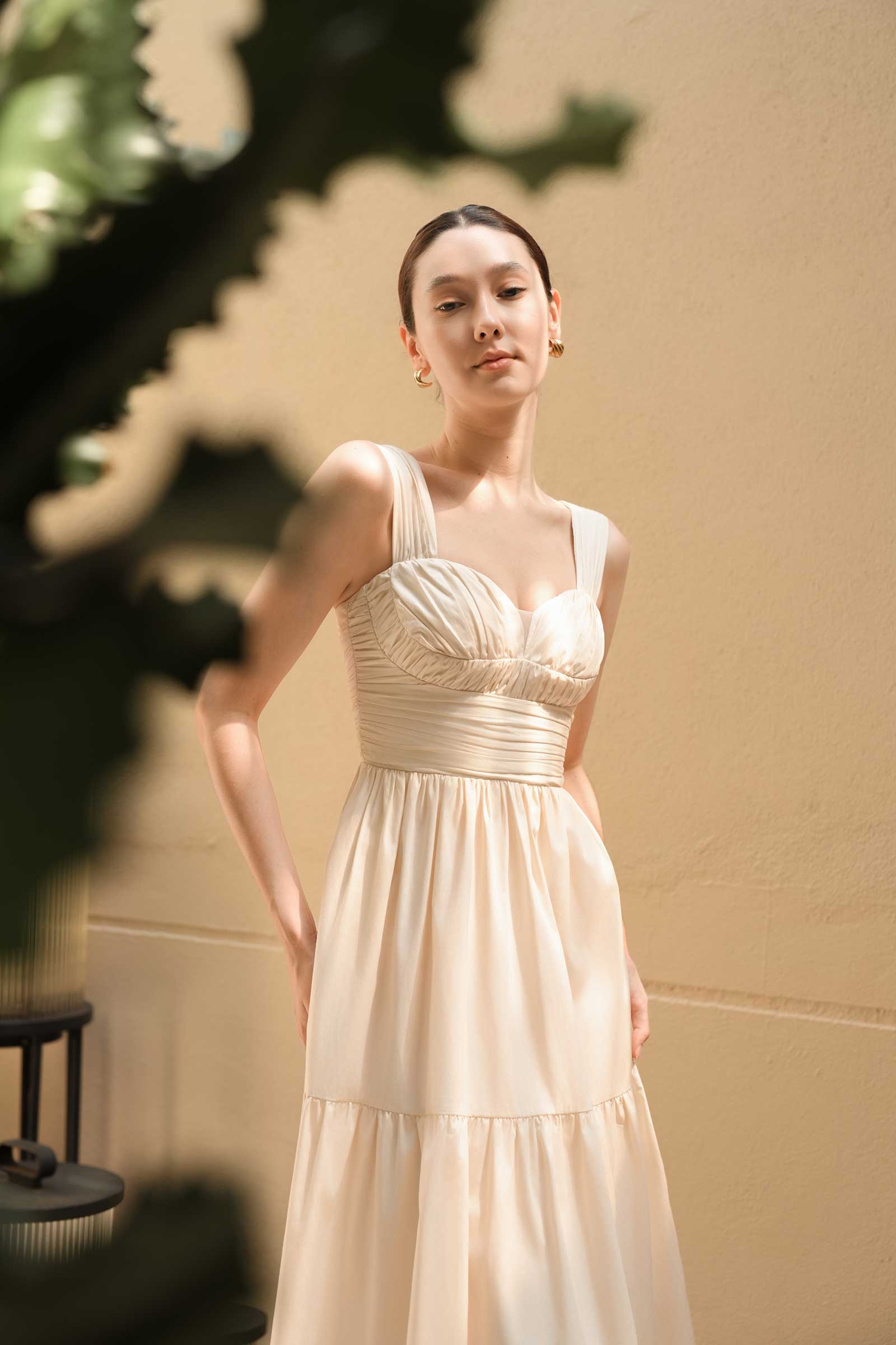Damiecaq Padded Sundress (Cream) - Image 2