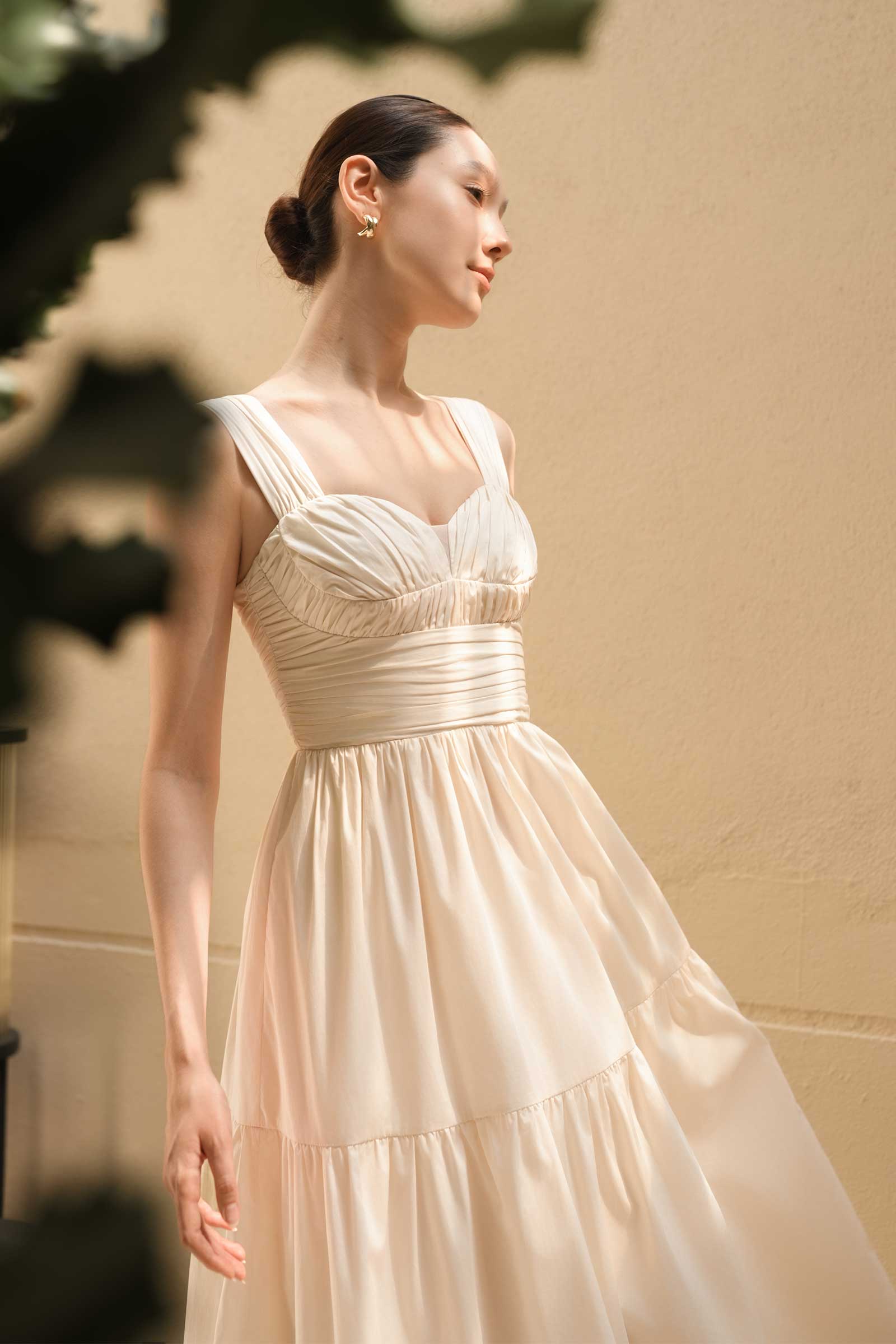 Damiecaq Padded Sundress (Cream) - Image 6