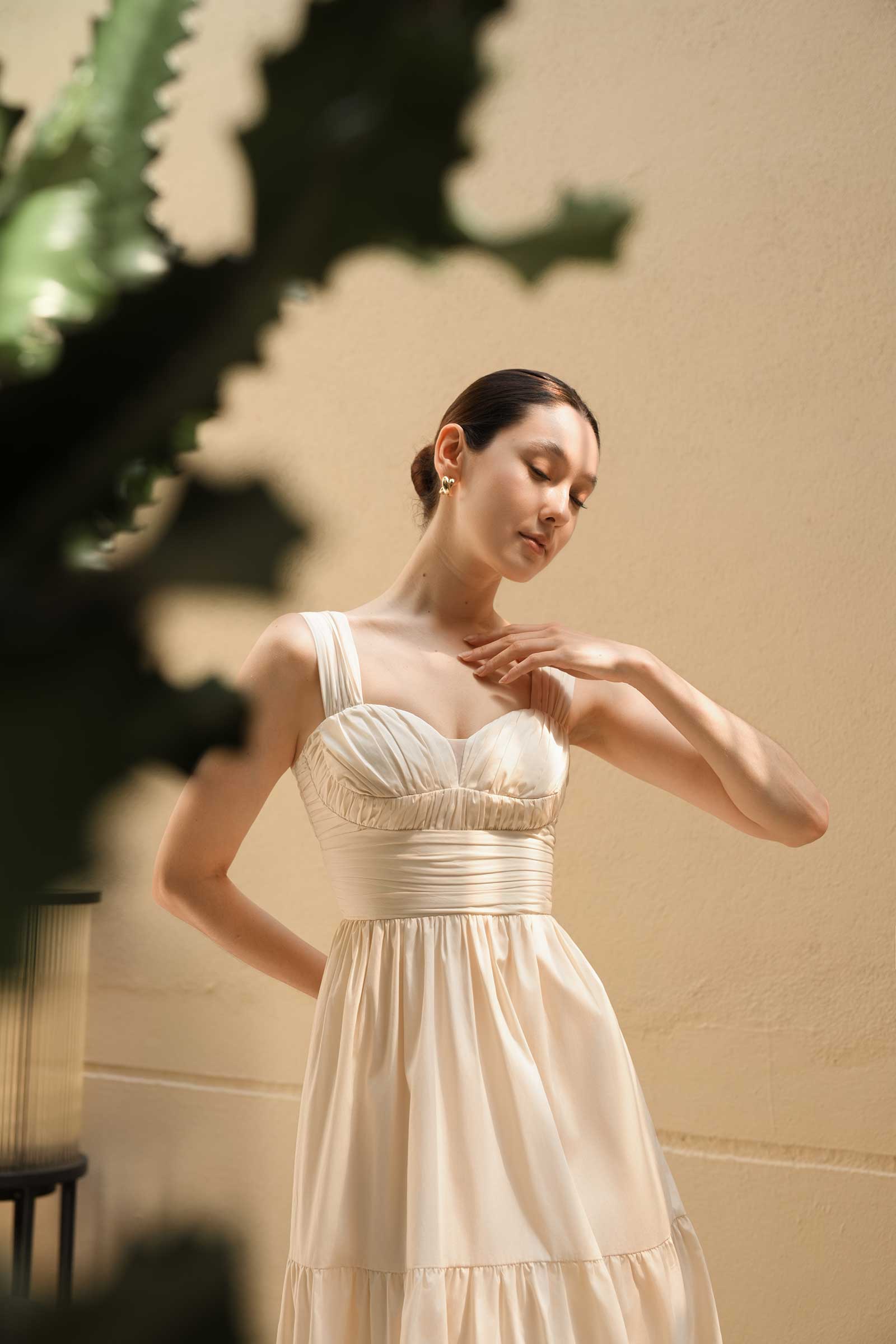 Damiecaq Padded Sundress (Cream) - Image 9