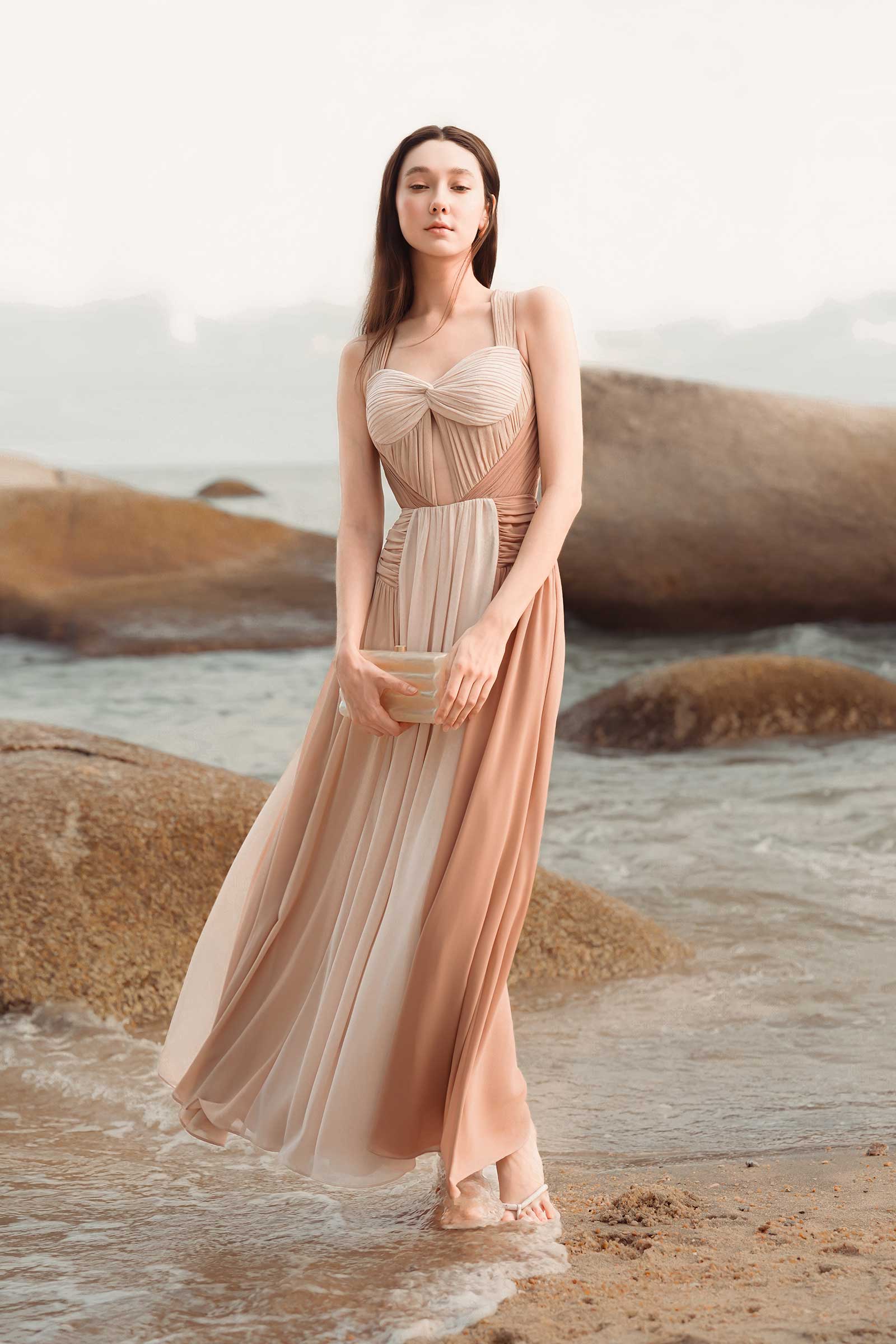 Derenelle Dress (Beige) - Image 11