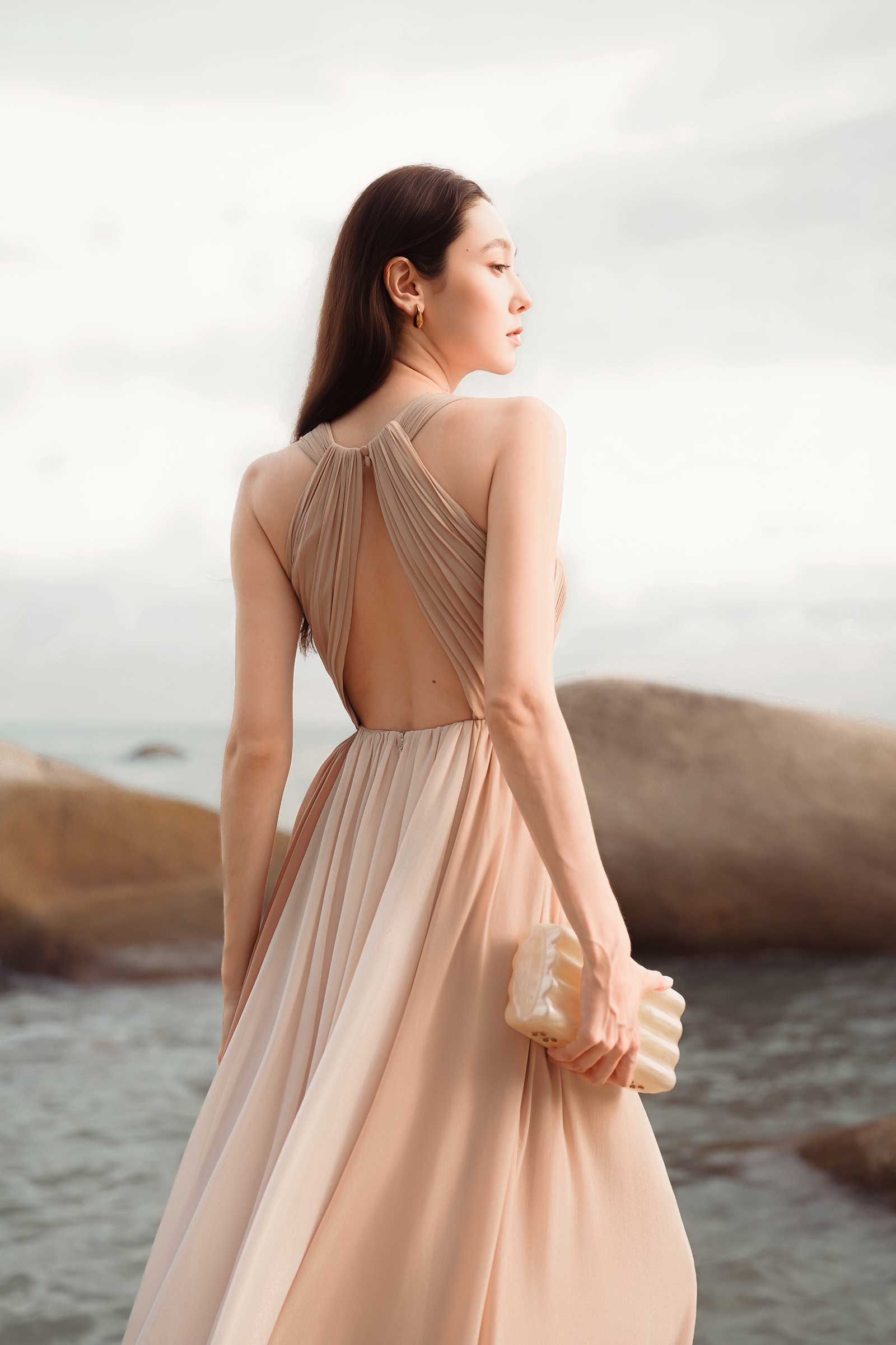 Derenelle Dress (Beige) - Image 2