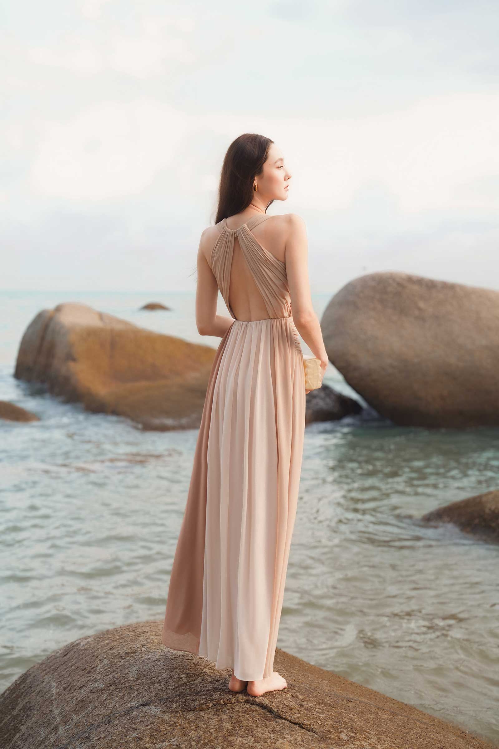 Derenelle Dress (Beige) - Image 9