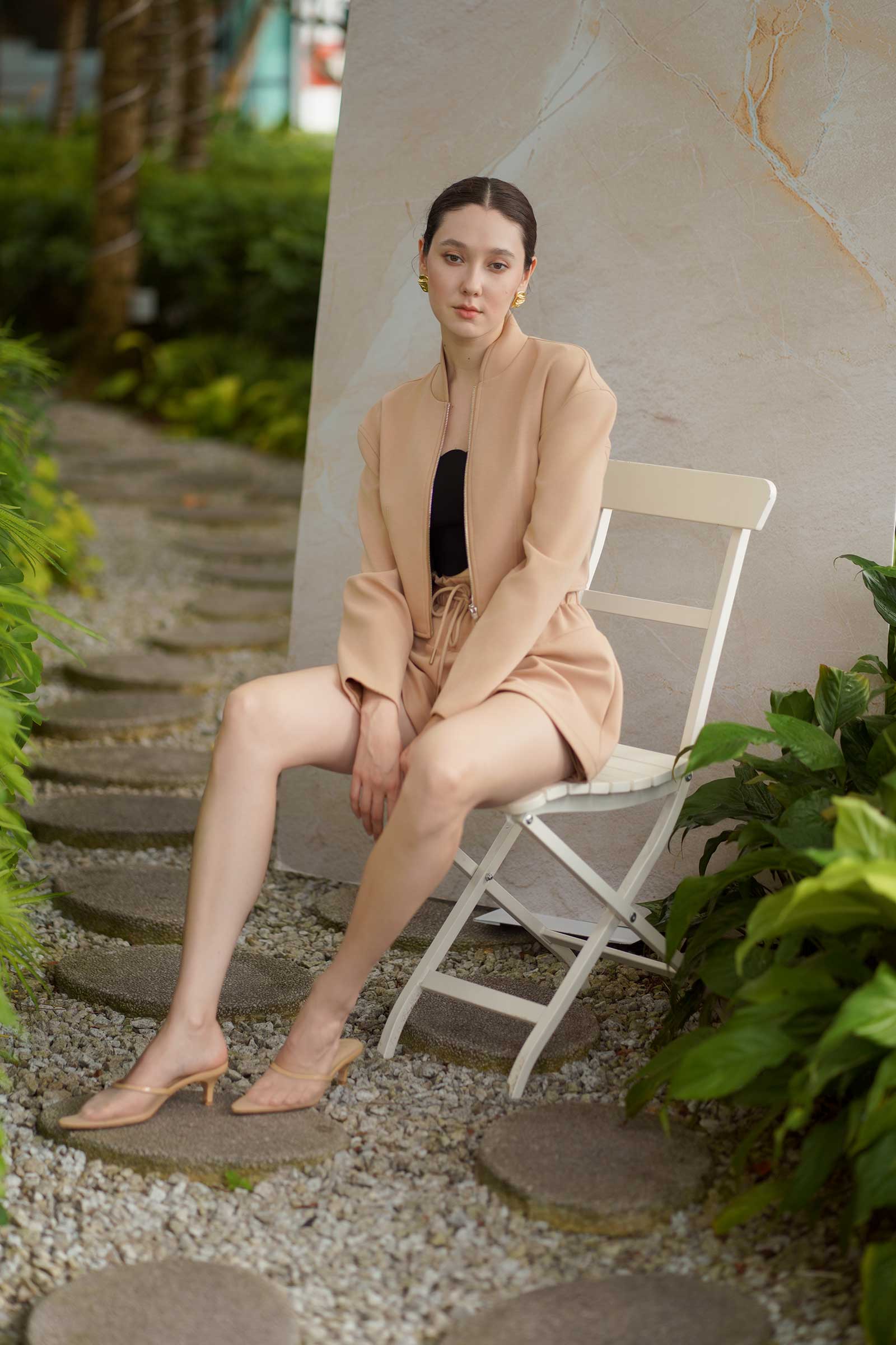 Dacira Bomber Jacket (Beige) - Image 17