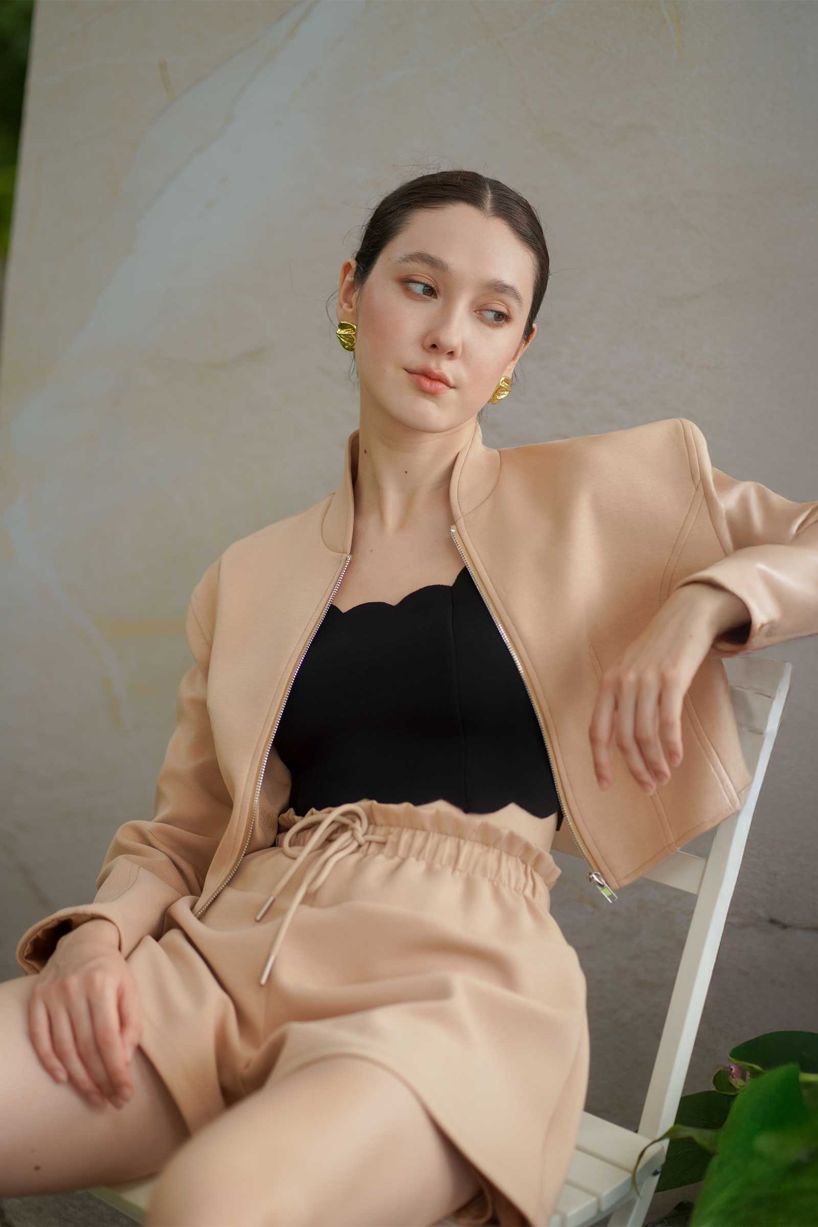 Dacira Bomber Jacket (Beige) - Image 20