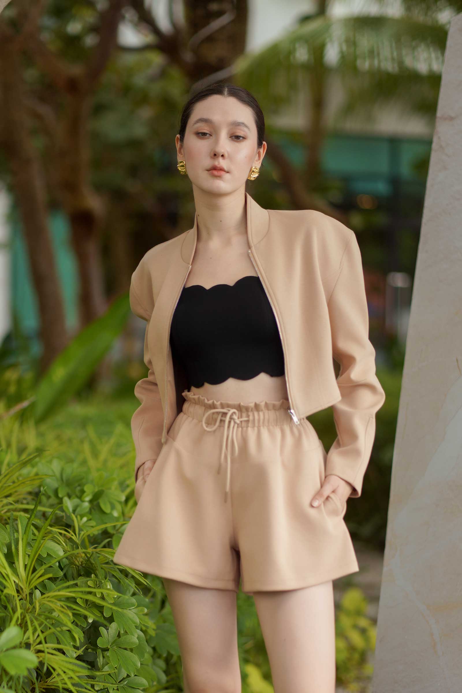 Dacira Bomber Jacket (Beige) - Image 8