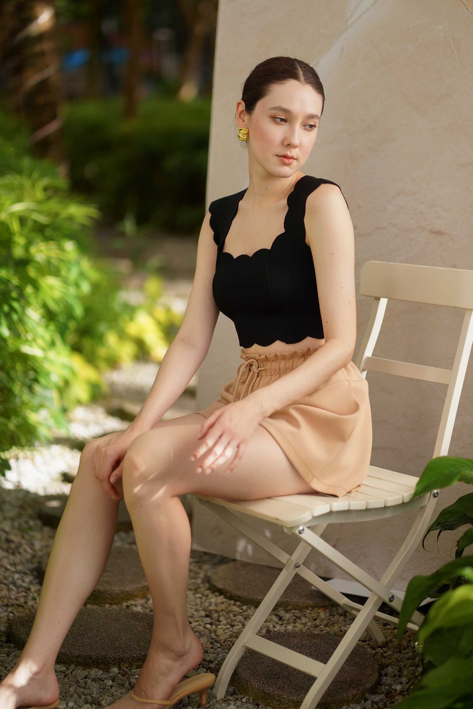 Doriye Drawstring Shorts (Beige) - Image 32