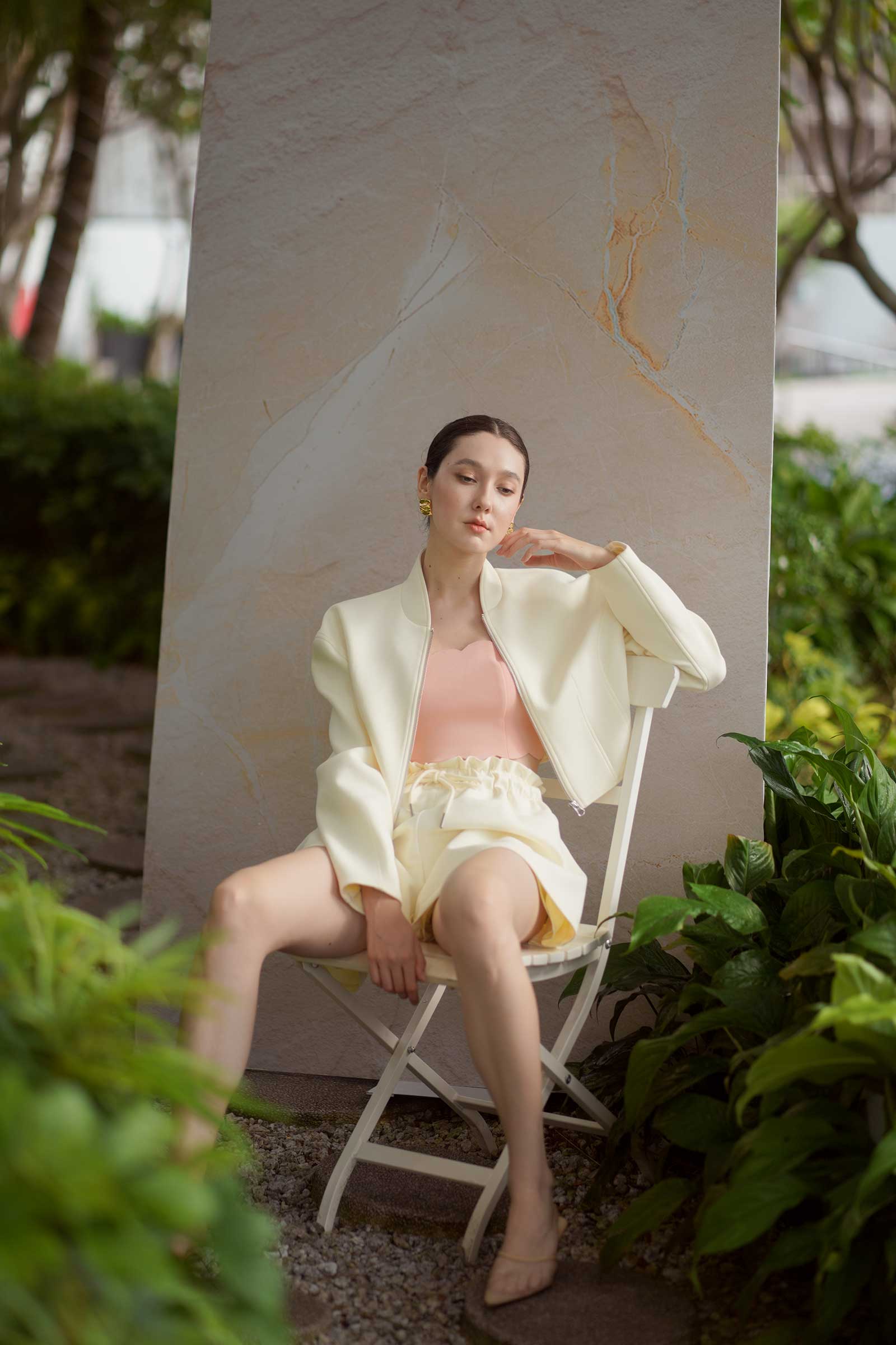 Doriye Drawstring Shorts (Off White) - Image 33
