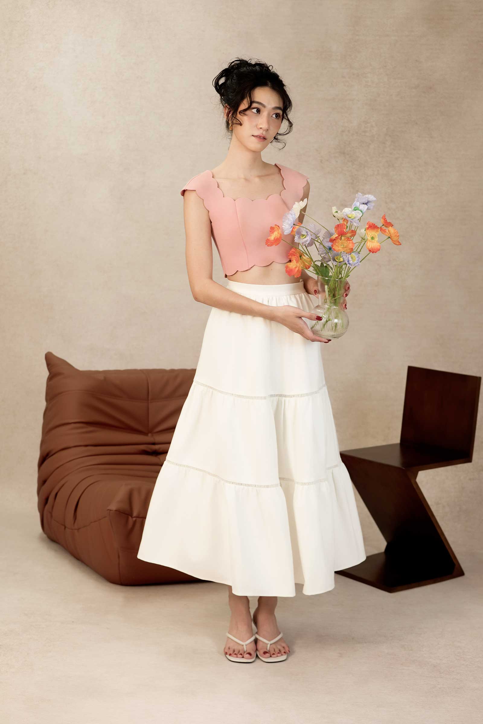 Devaya Scallop Top (Coral) - Image 34