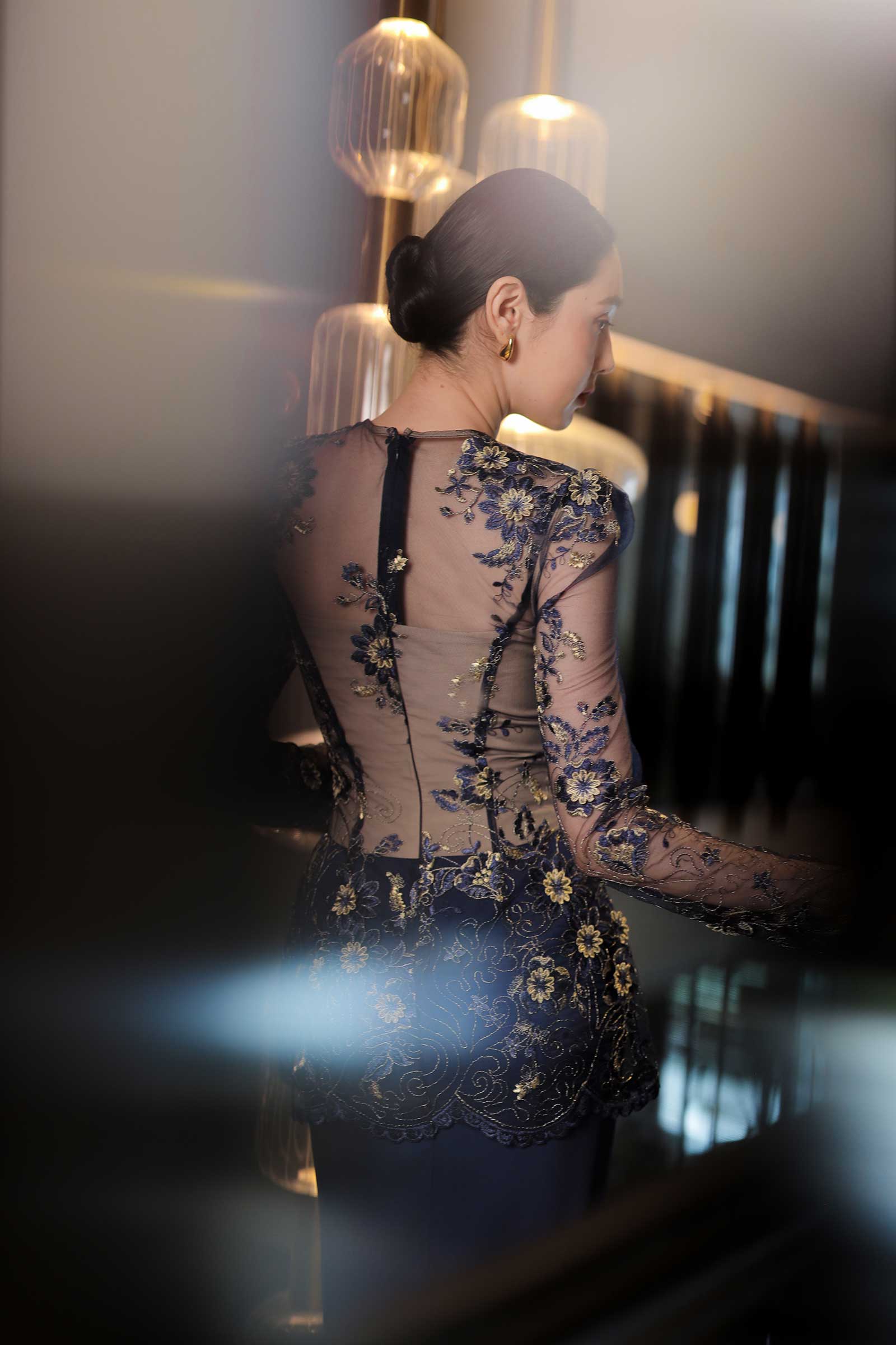 Juwita Kebaya Padded Top Only (Royal Blue) - Image 2