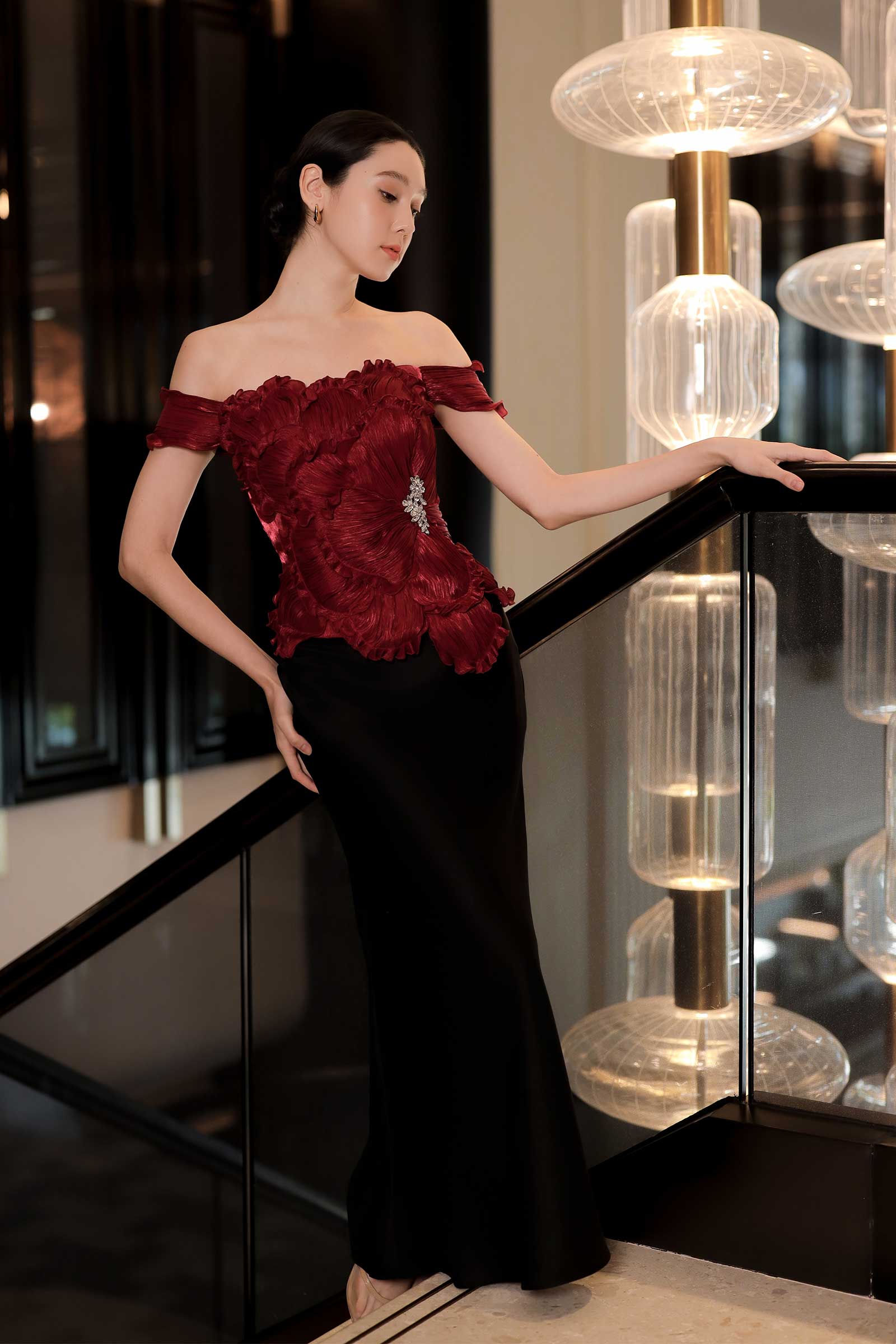 Drasielle Corset Top (Maroon) - Image 12