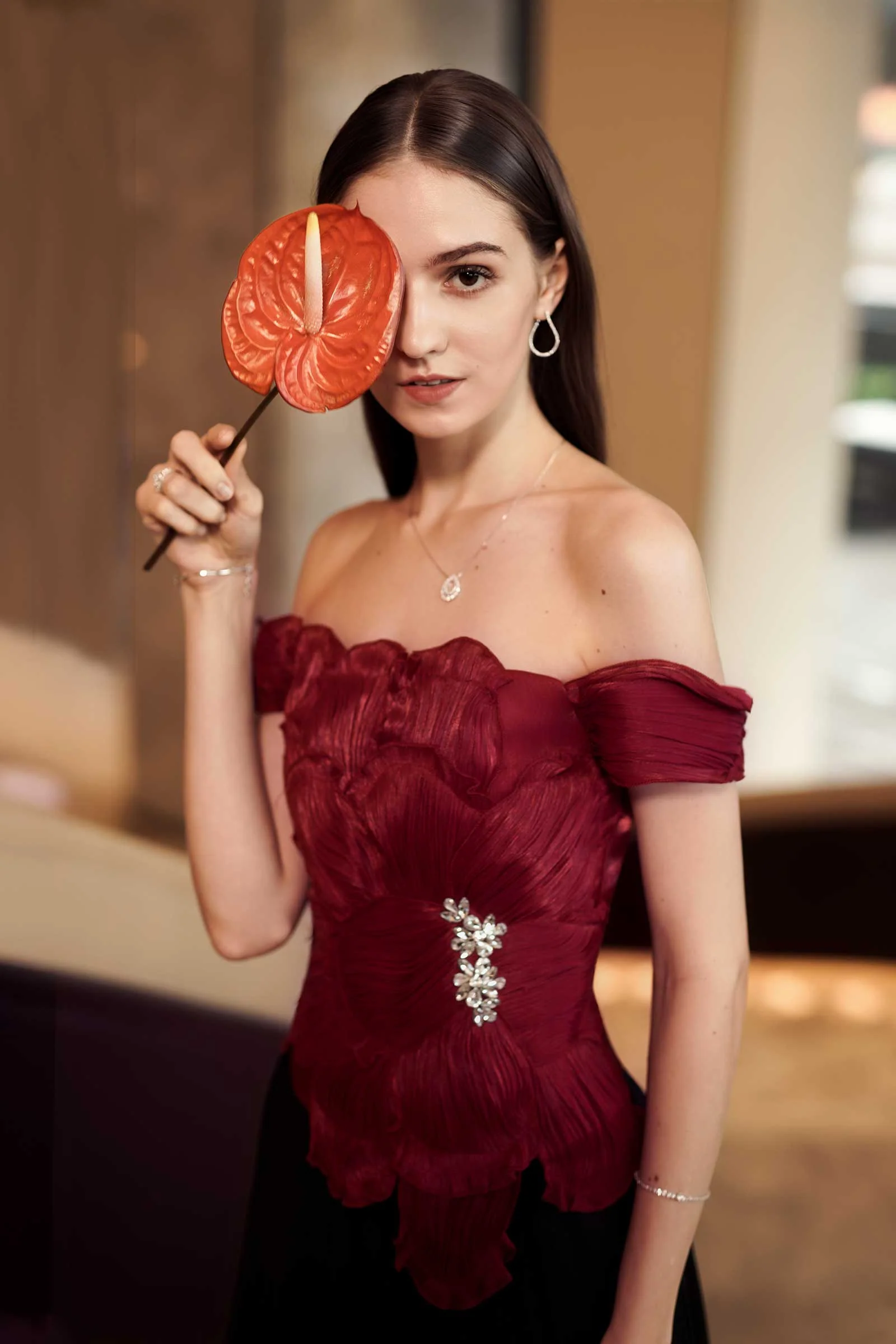 Drasielle Corset Top (Maroon) - Image 14