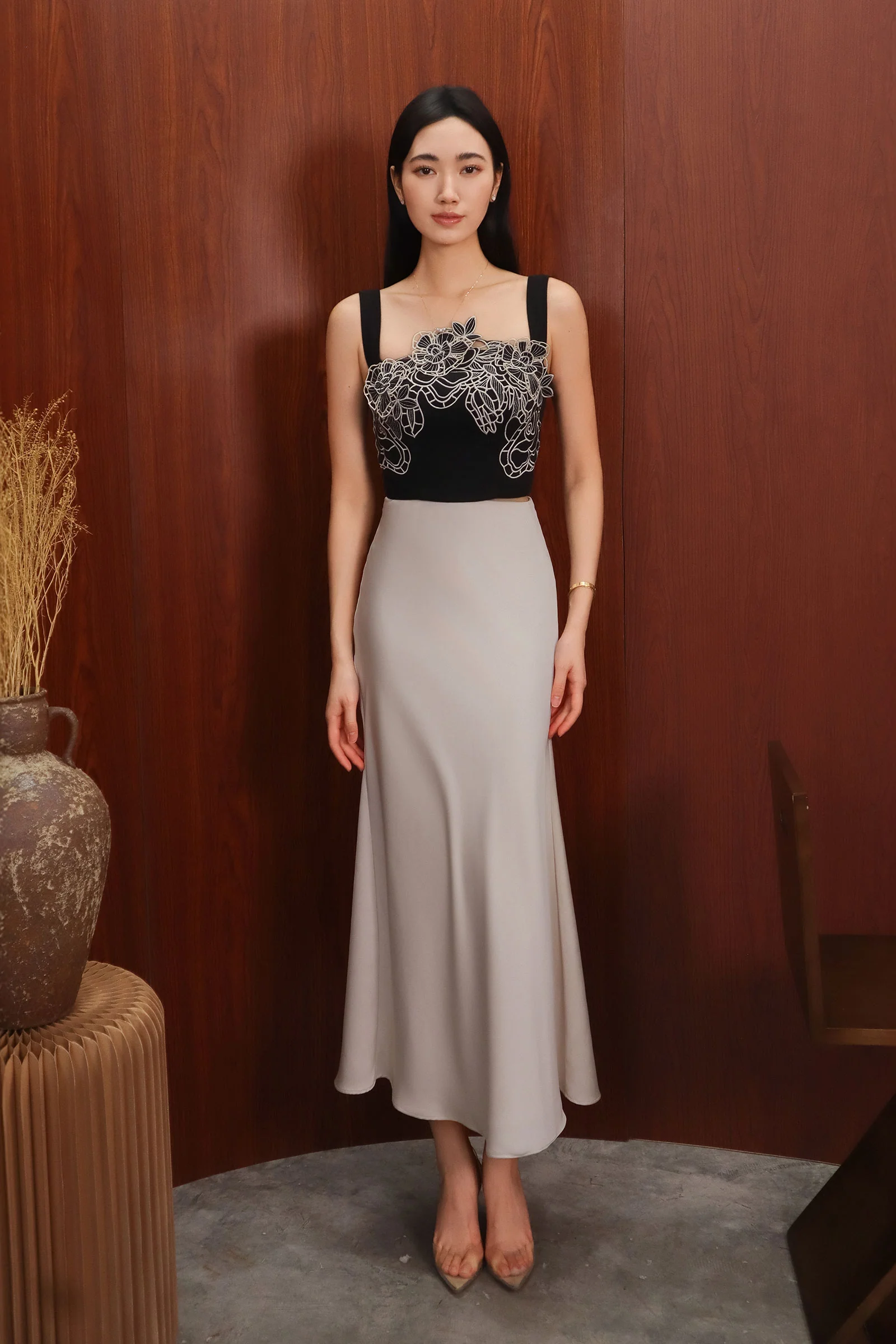 Dloriance Padded Embroidery Top (Black) - Image 10
