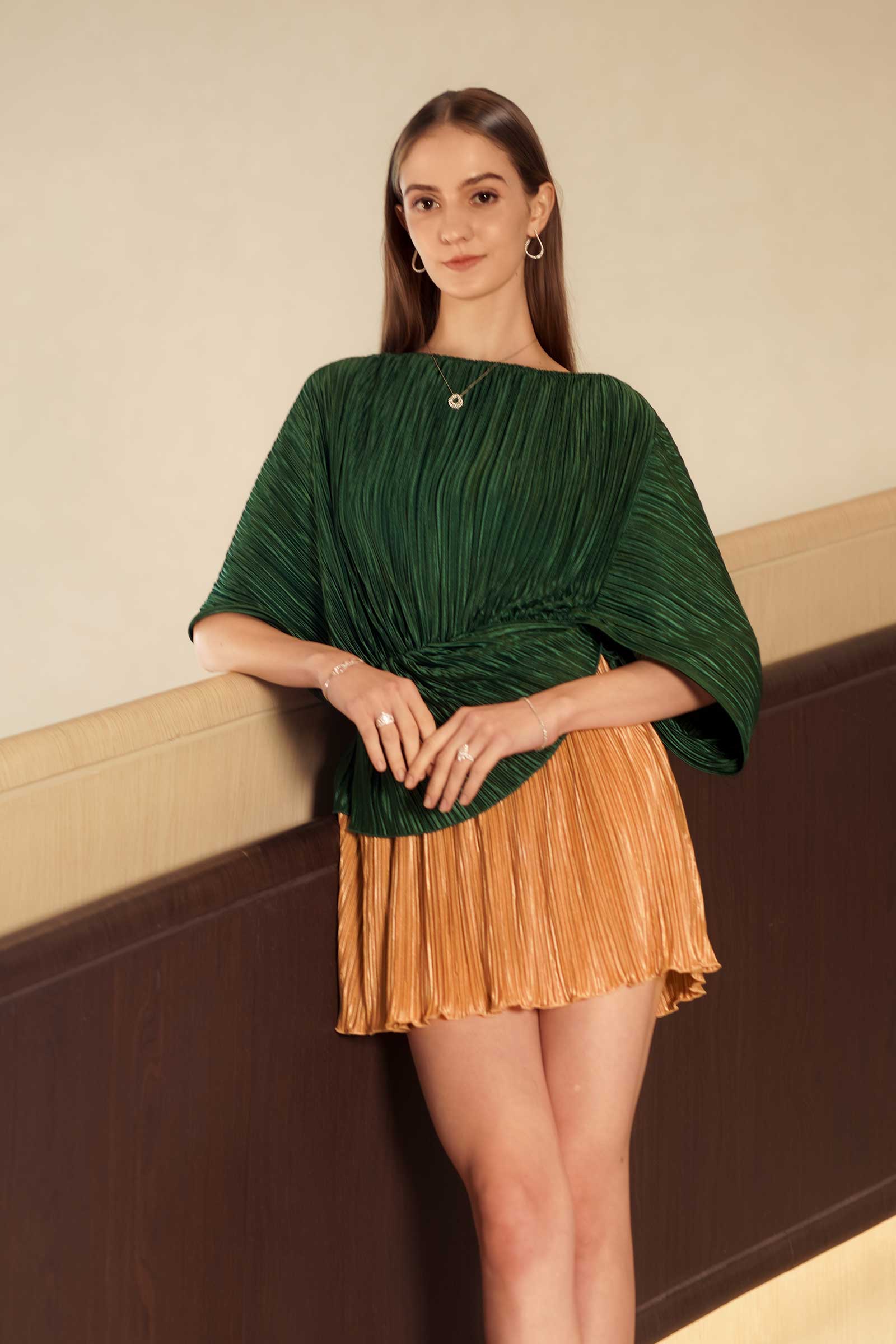 Lunaira Multiway Romper (Green+Brown) - Image 11