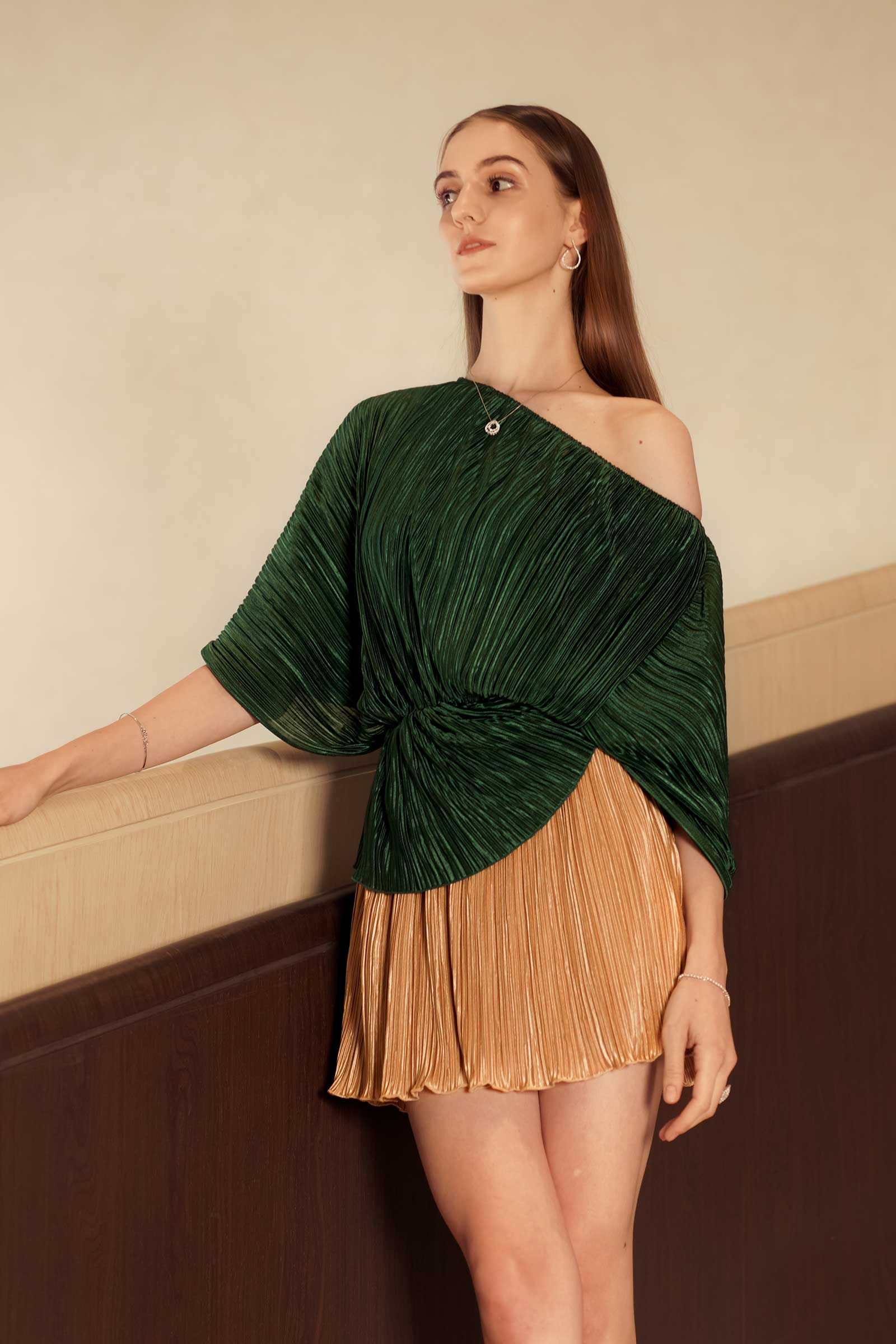 Lunaira Multiway Romper (Green+Brown) - Image 5
