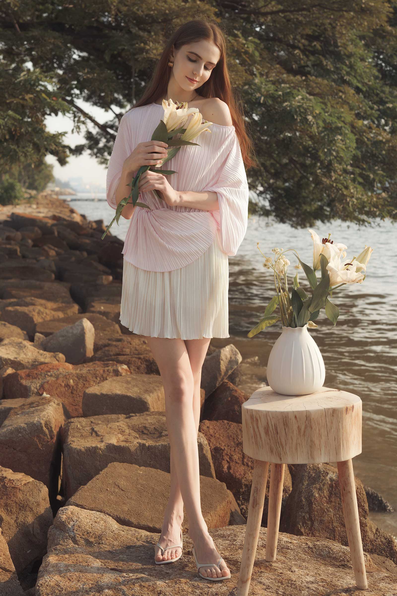 Lunaira Multiway Romper (Pink+Pearl) - Image 13