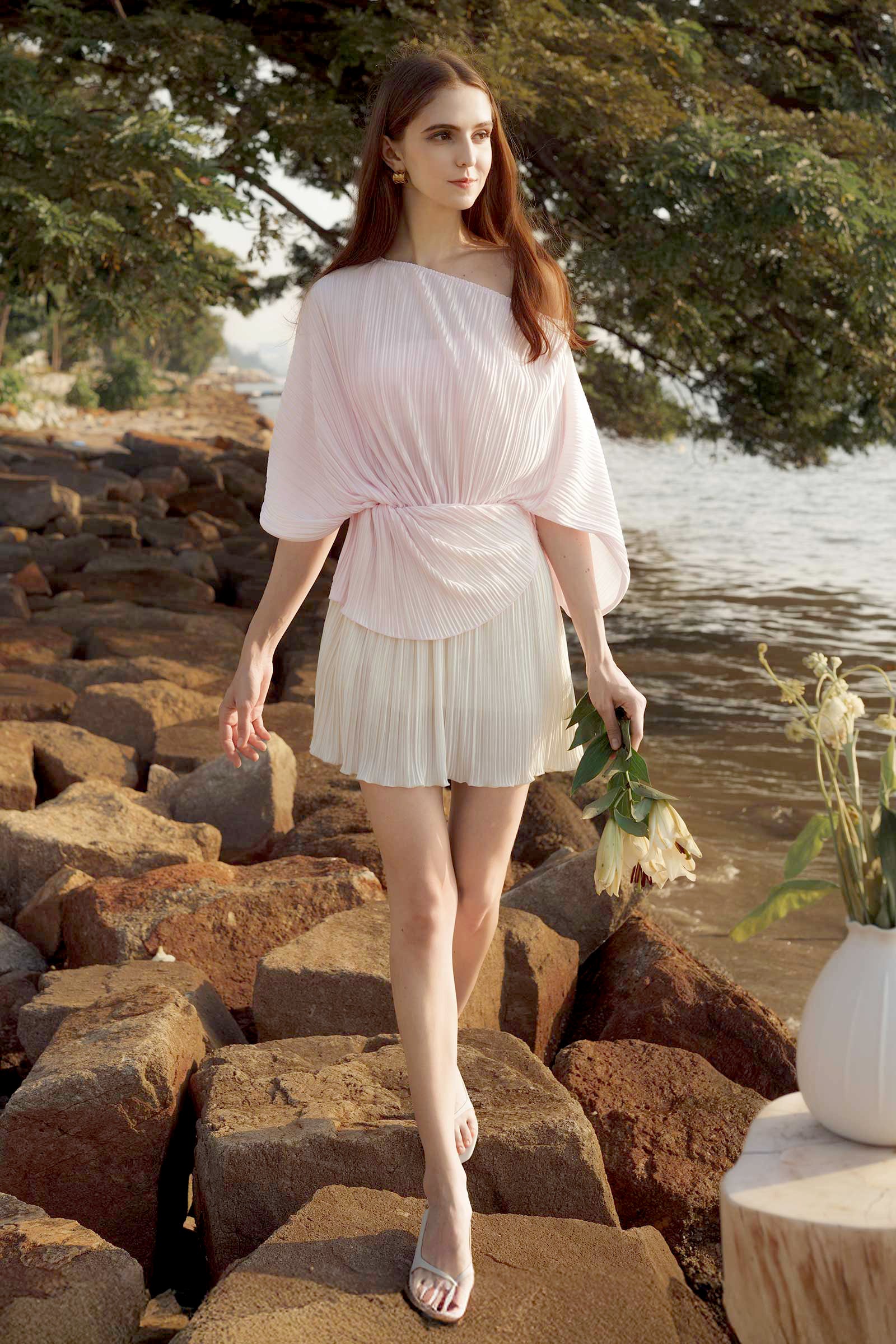 Lunaira Multiway Romper (Pink+Pearl) - Image 2