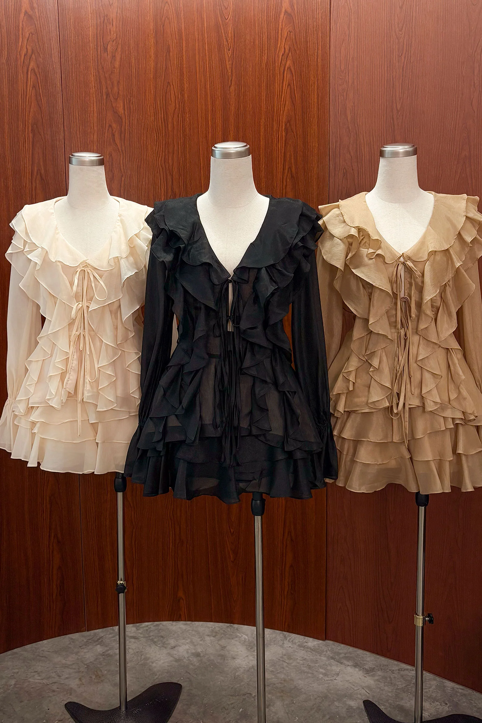 Devoria Ruffle Cardi (Black) - Image 7