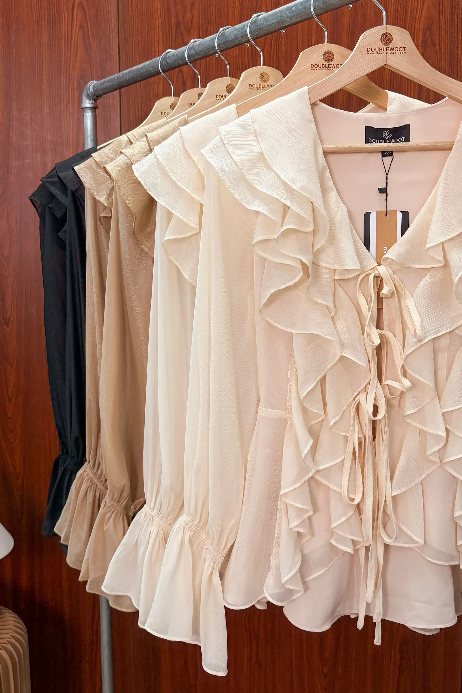 Devoria Ruffle Cardi (Mocha) - Image 12