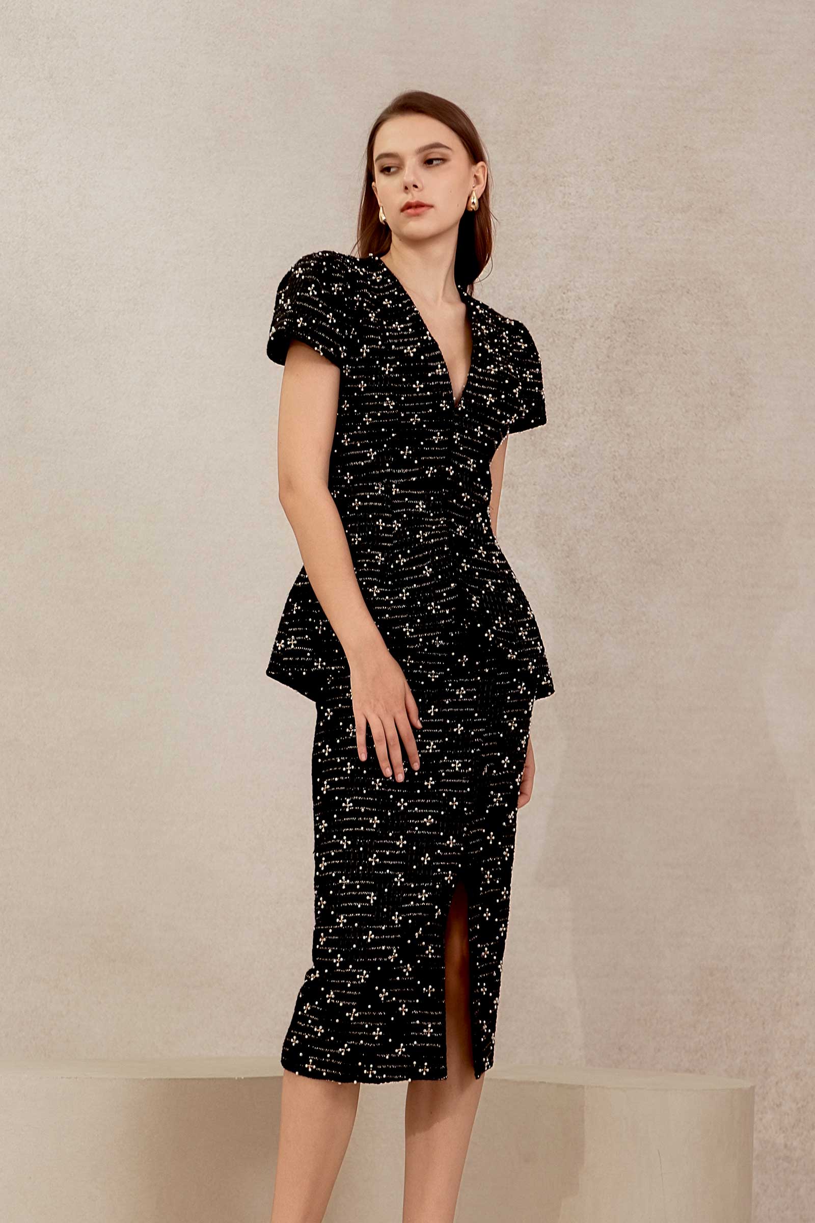 Eclat Tweed Skirt (Black) - Image 6