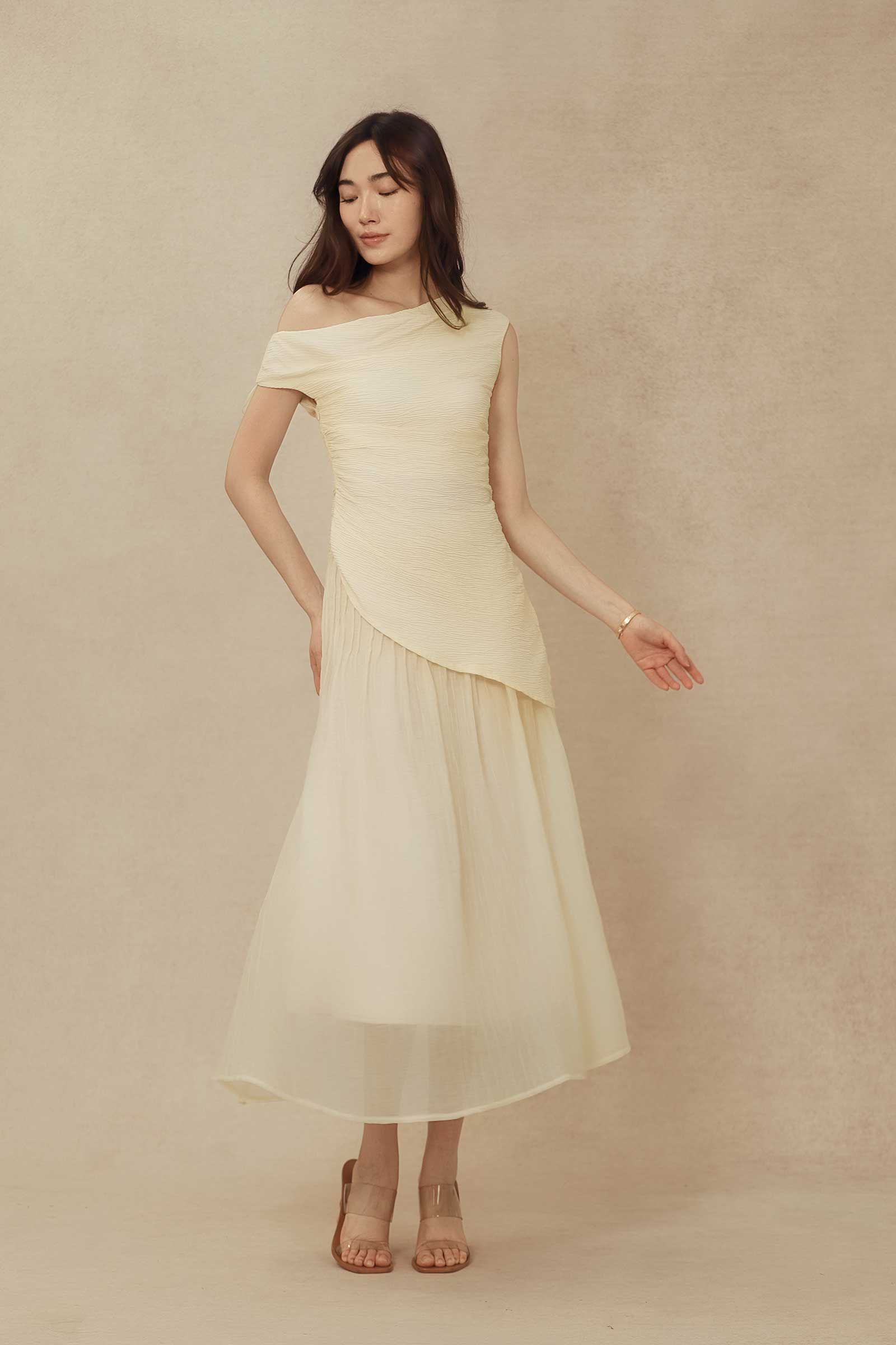 Liora Drape Top (Cream) - Image 7
