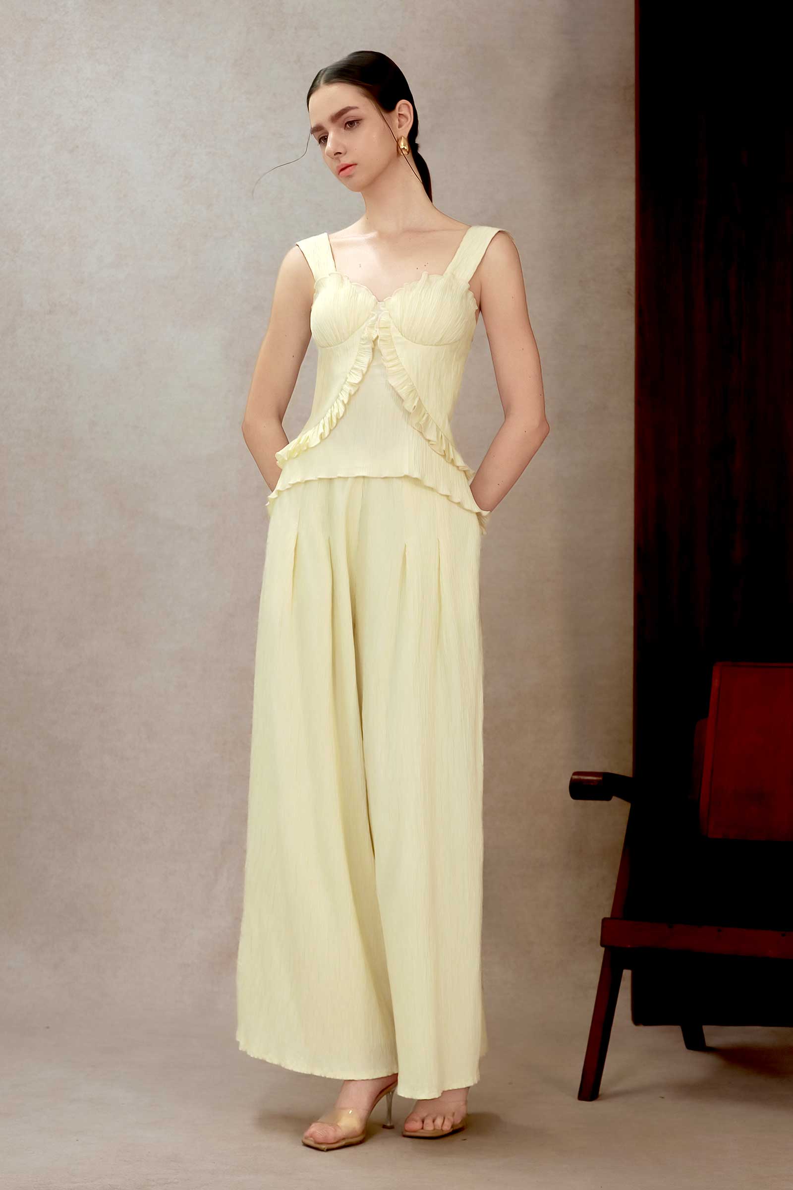 Devrin Padded Top (Cream) - Image 8