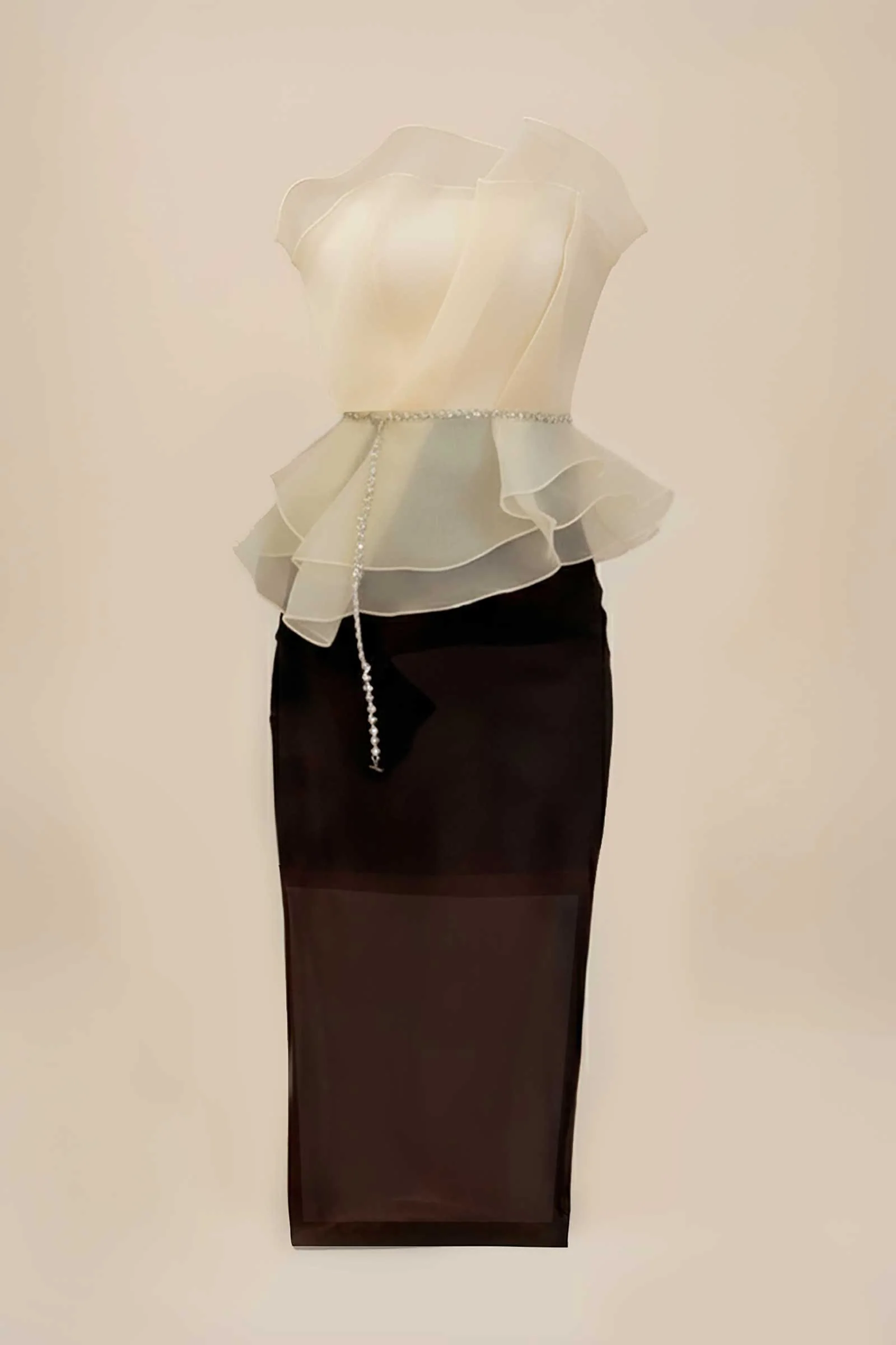 Delancia Padded Dress (Black) - Image 3
