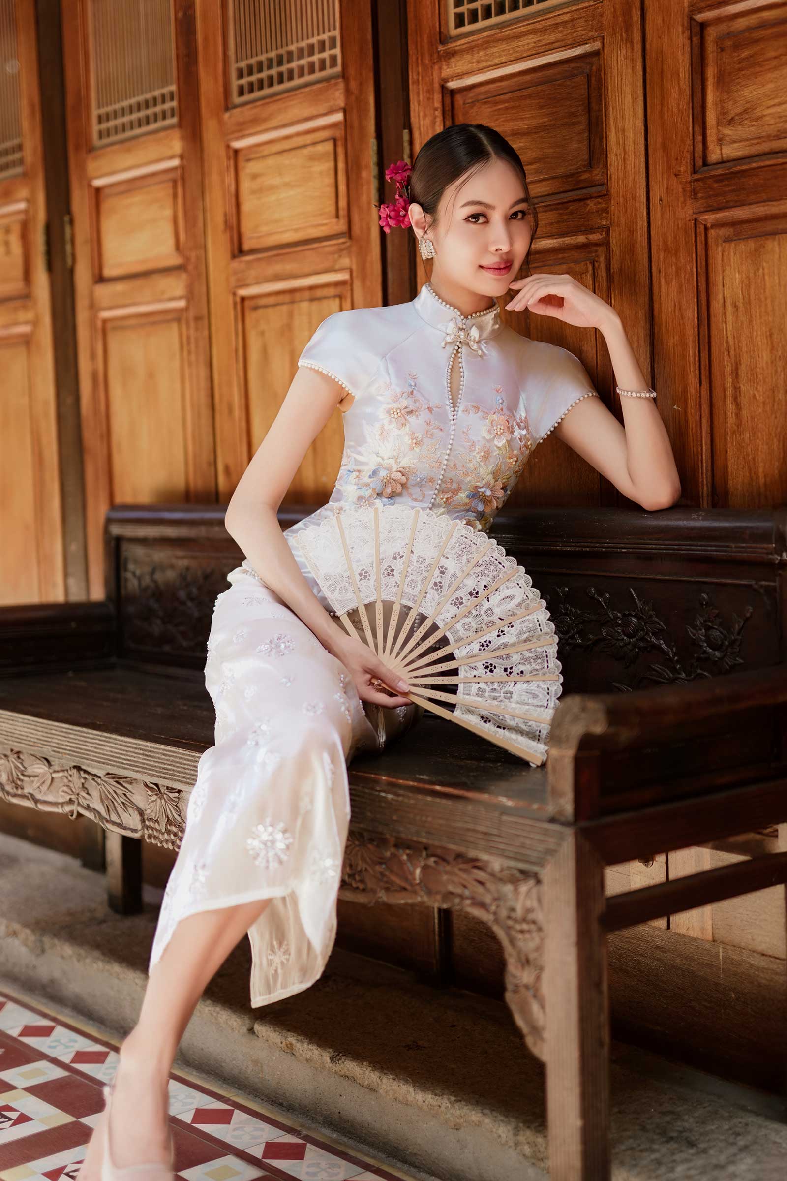 Pearl Blossom Skirt (Champagne) - Image 9