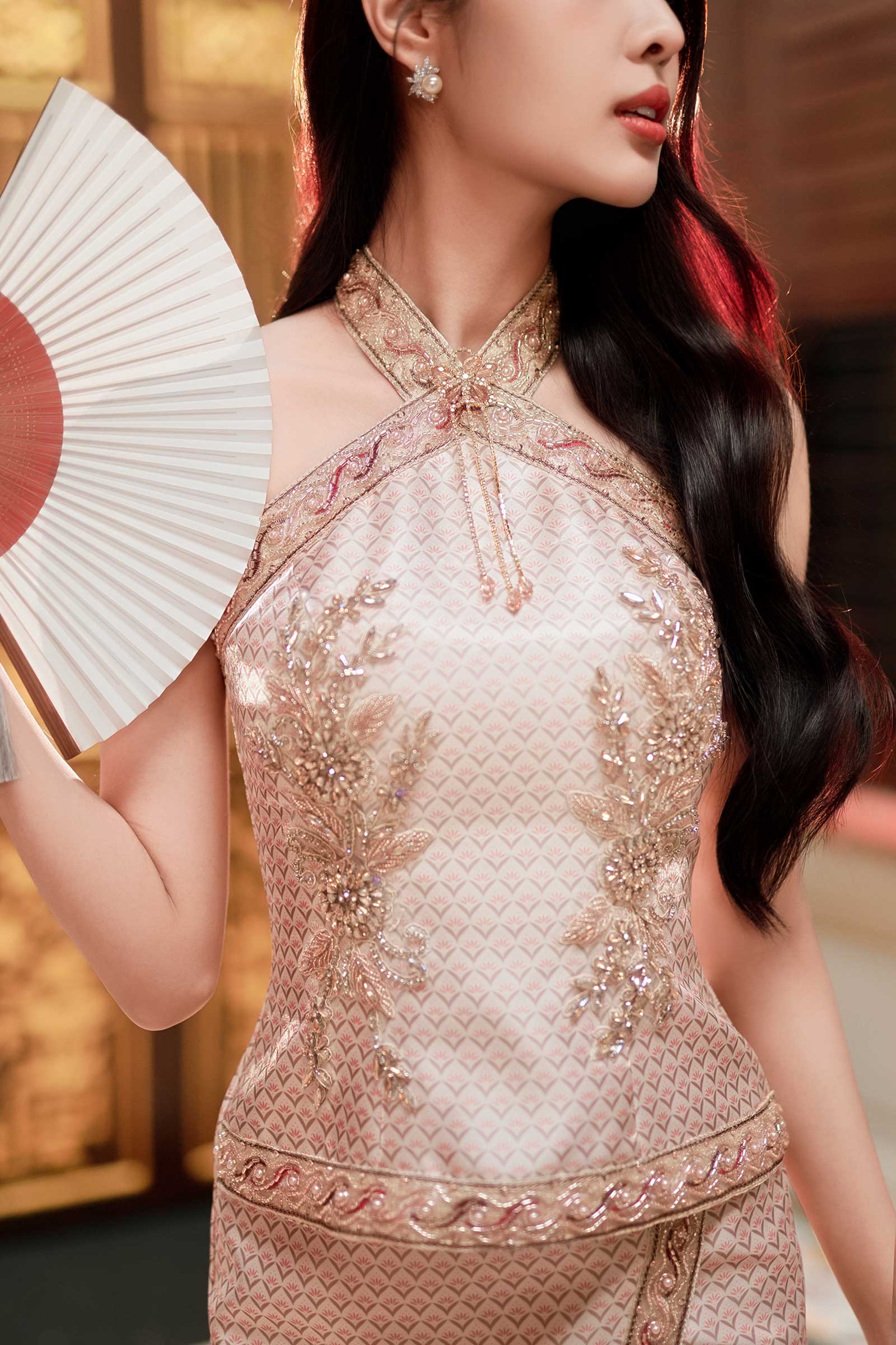 YiuXian Qipao Padded Top (Gold) - Image 2
