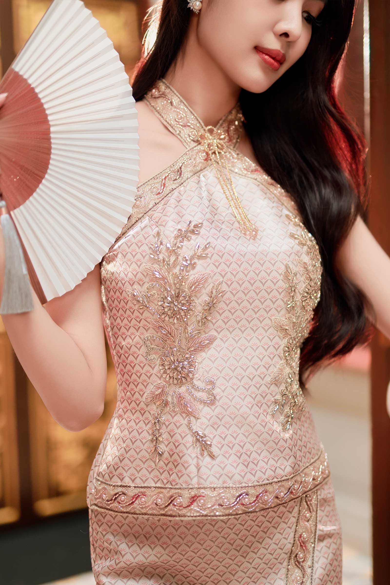 YiuXian Qipao Padded Top (Gold) - Image 9