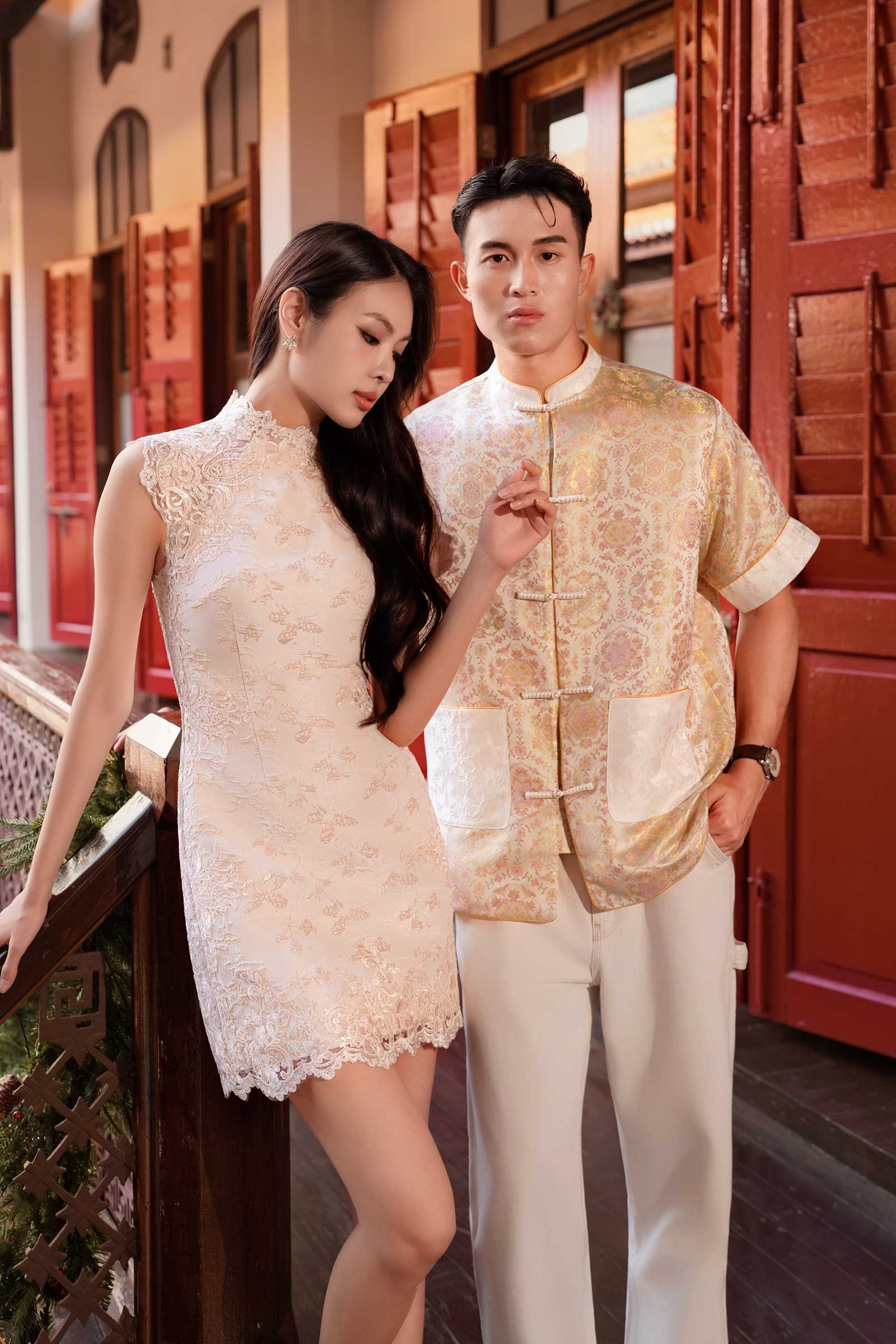 Eirene Qipao (Champagne) - Image 10