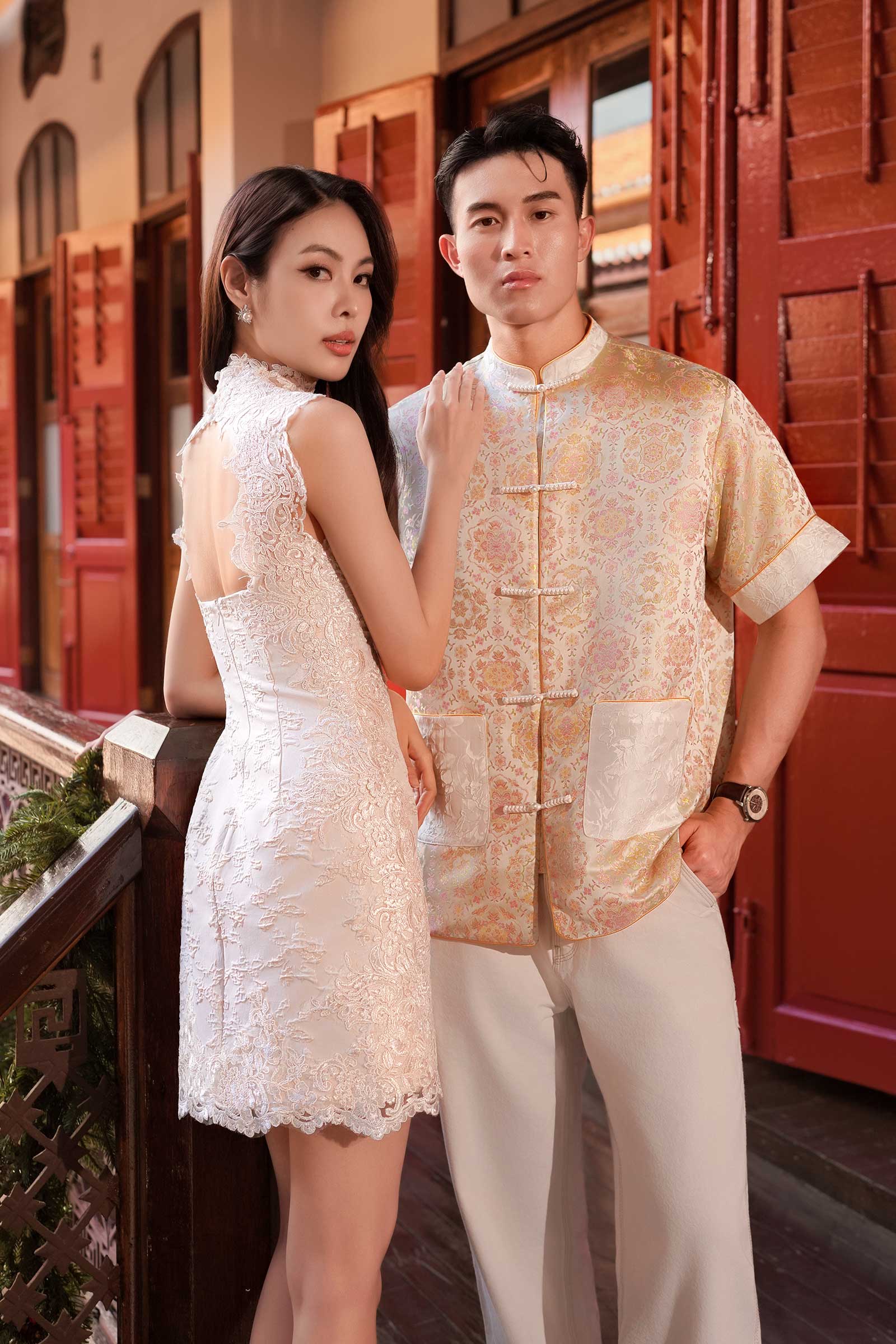 Eirene Qipao (Champagne) - Image 23