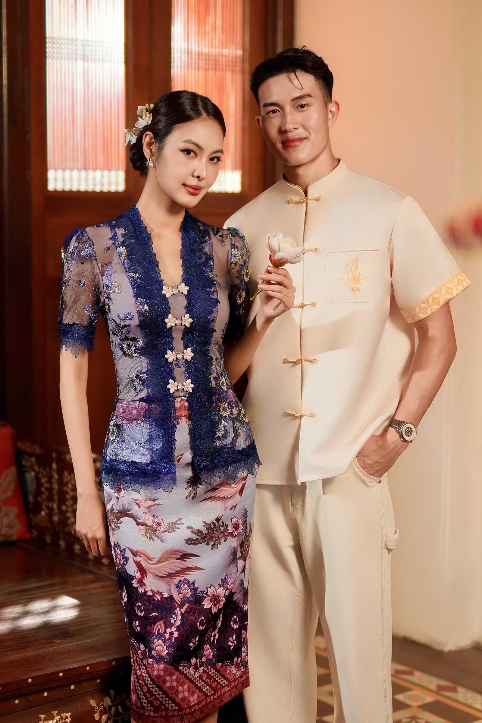 Paradis Kebaya Set (Blue) - Image 2
