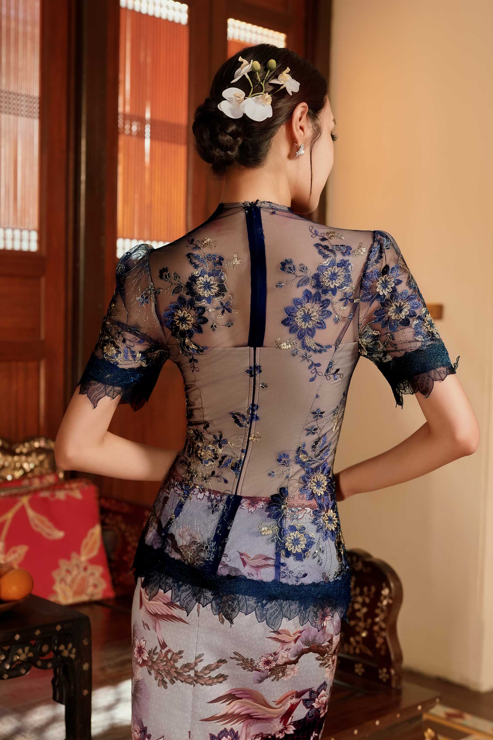Paradis Kebaya Set (Blue) - Image 4