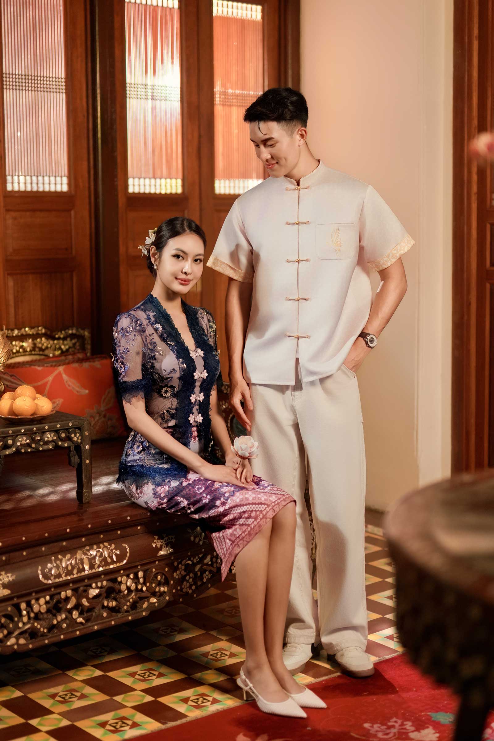 Paradis Kebaya Set (Blue) - Image 7