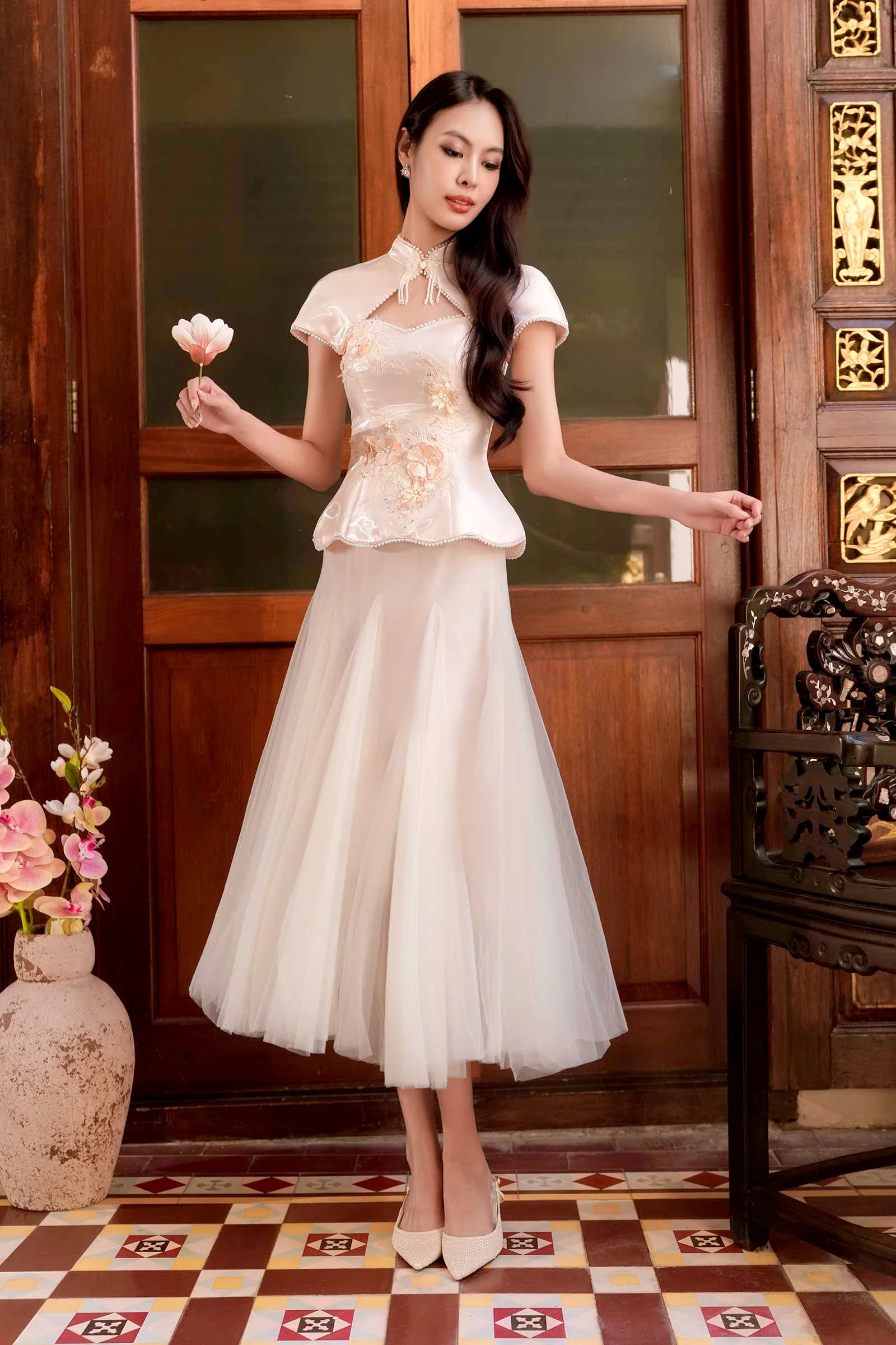 Harmonia Skirt (Cream) - Image 3