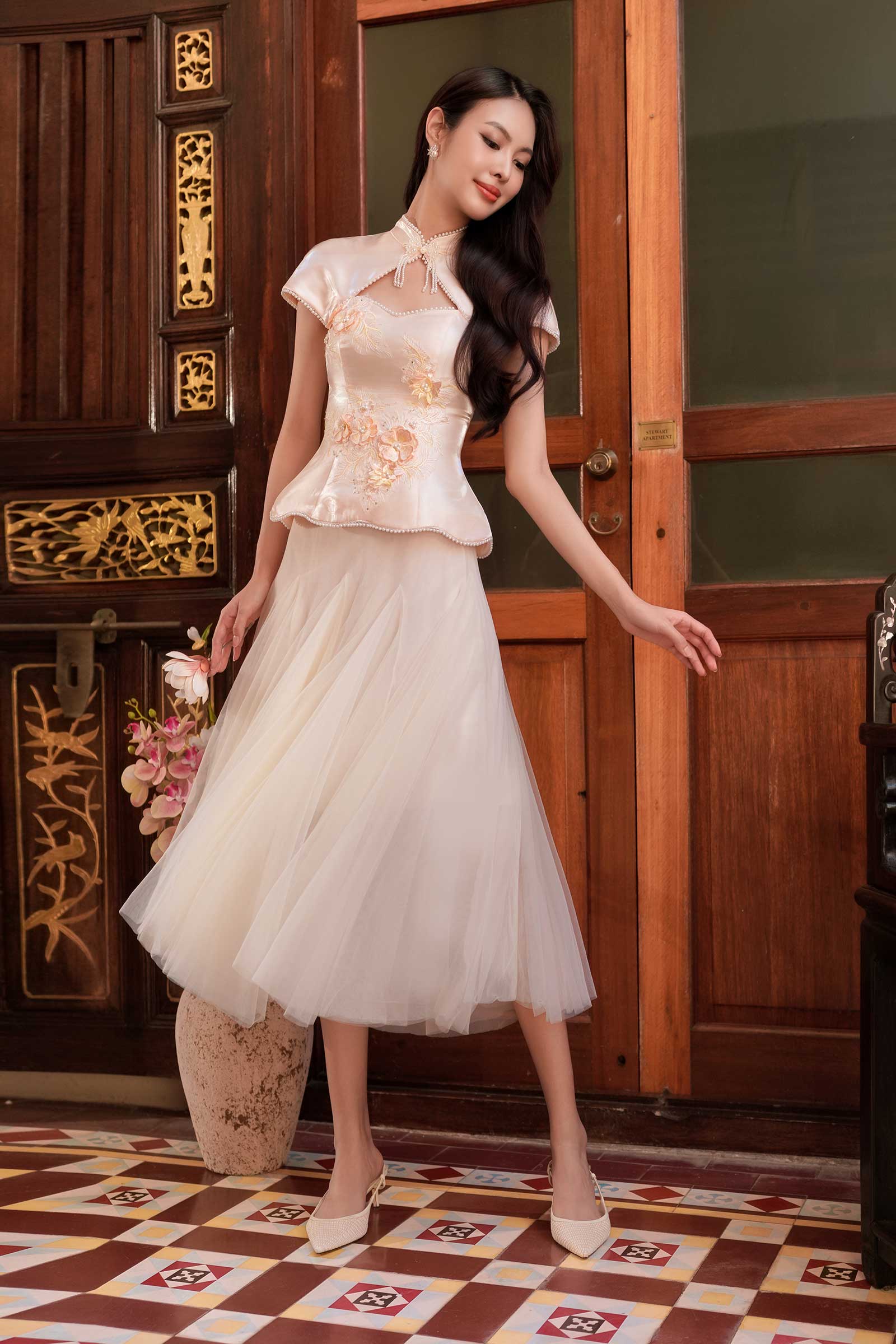 Harmonia Skirt (Cream) - Image 4