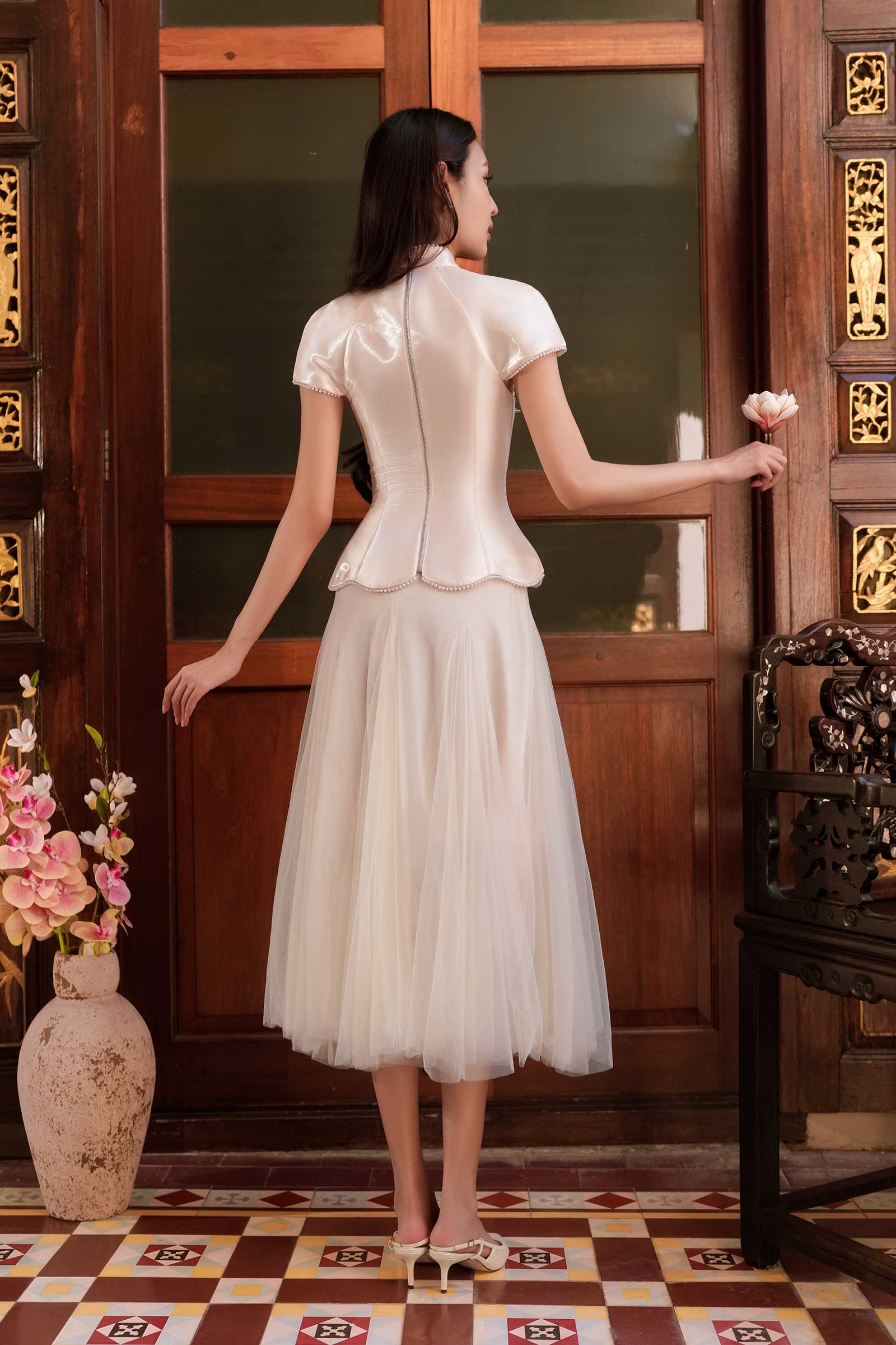 Harmonia Skirt (Cream) - Image 5