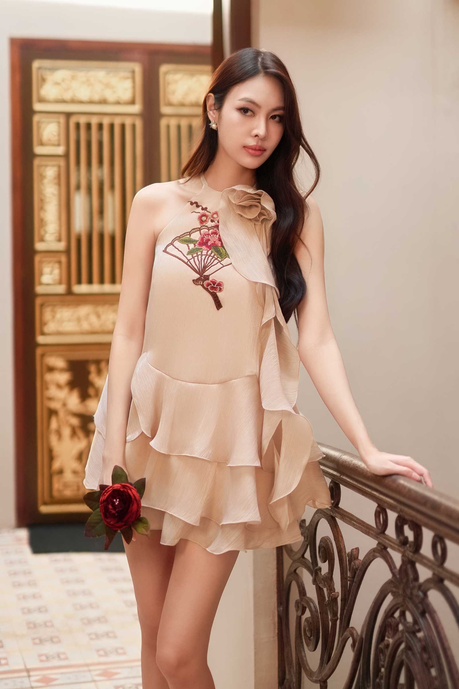 Roselune Dress (Champagne) - Image 10