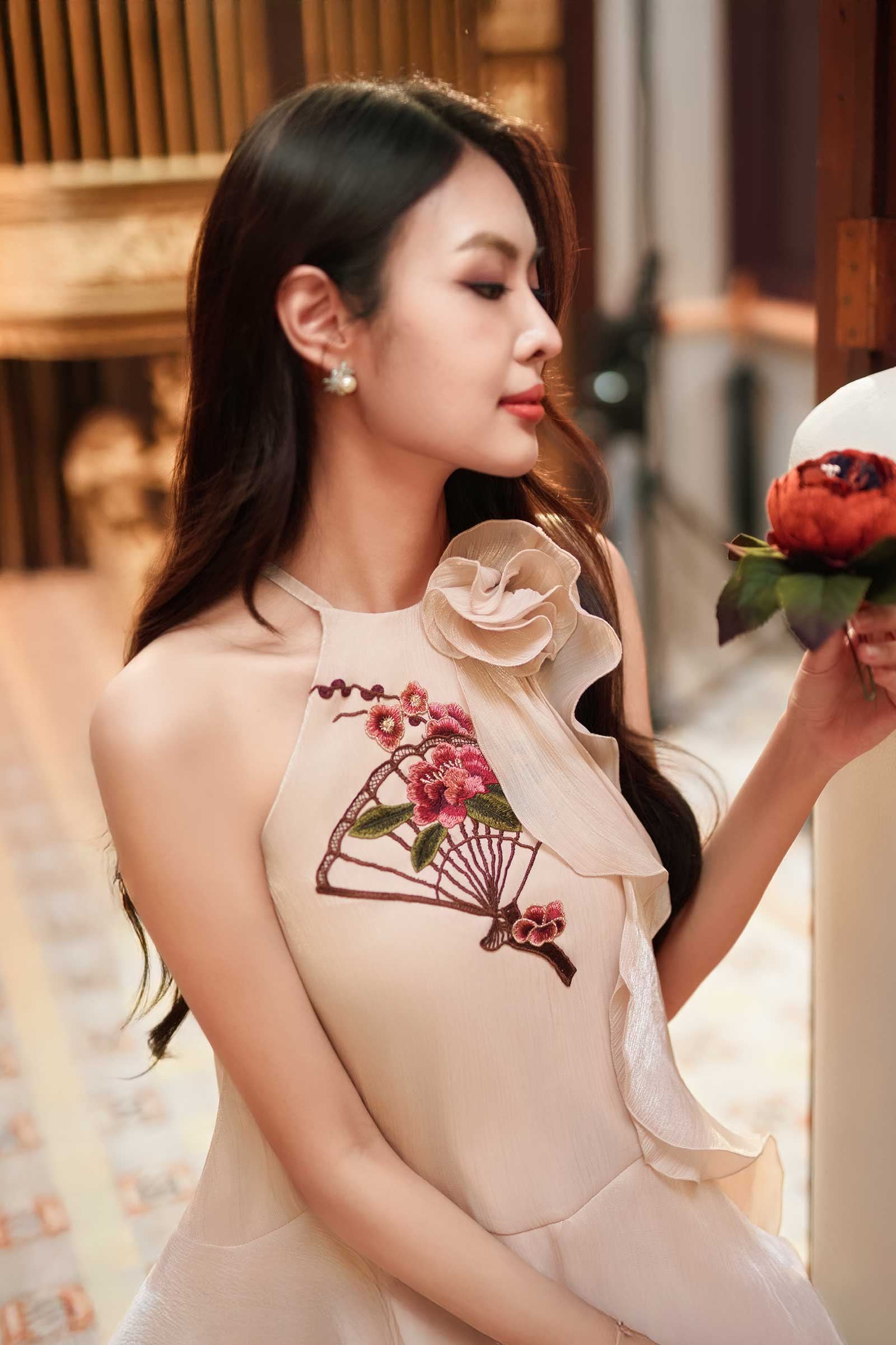 Roselune Dress (Champagne) - Image 5
