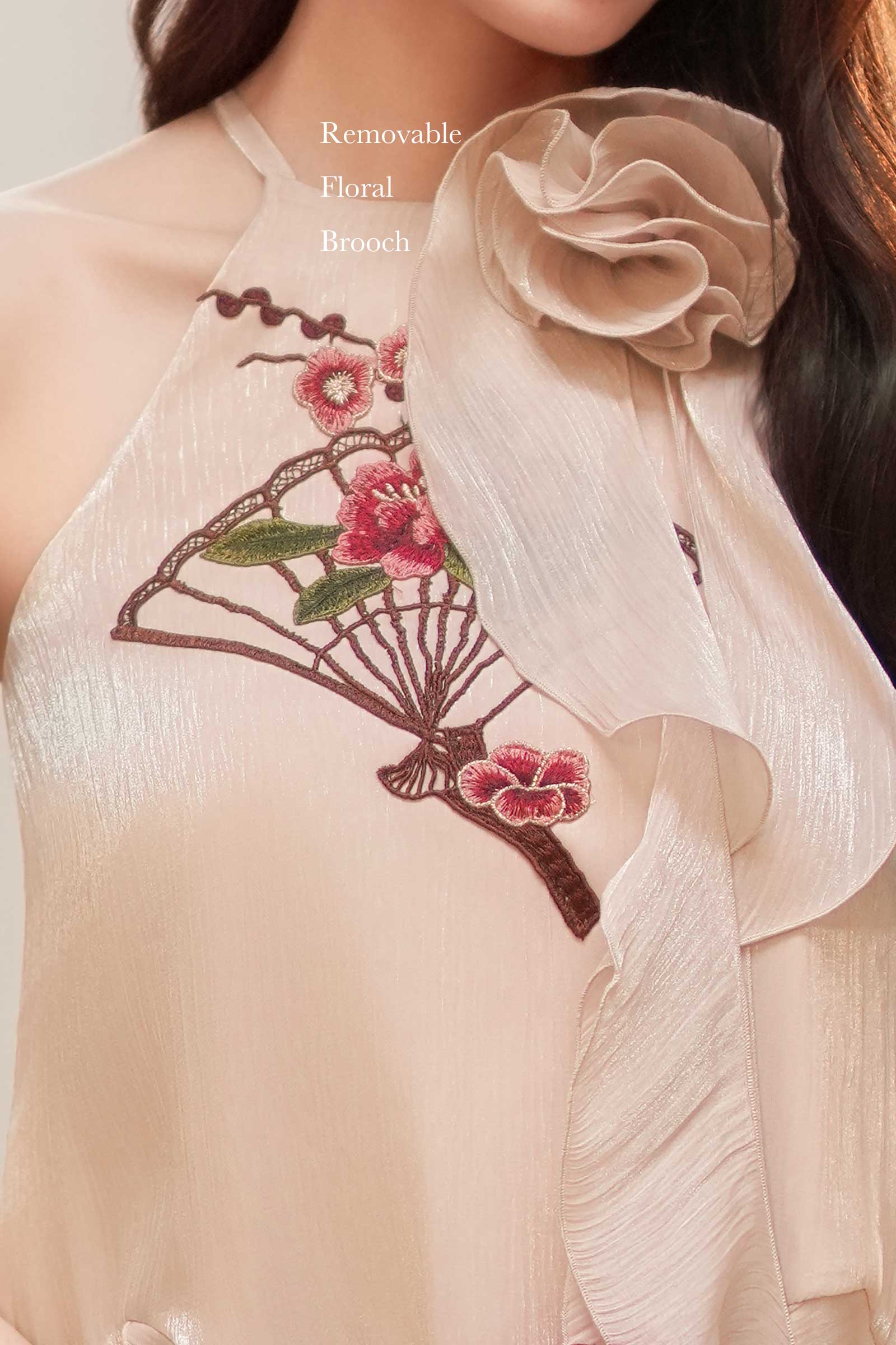 Roselune Dress (Champagne) - Image 7