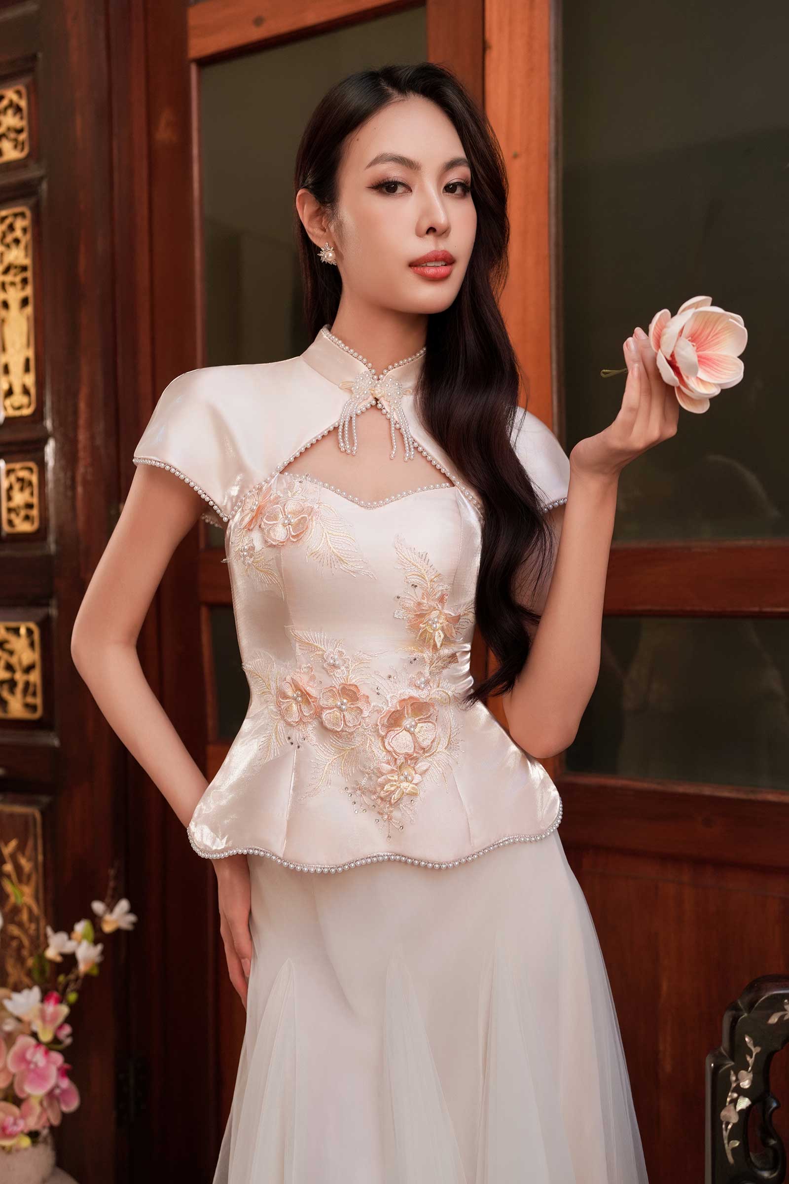 Harmonia Qipao Top (Champagne) - Image 6