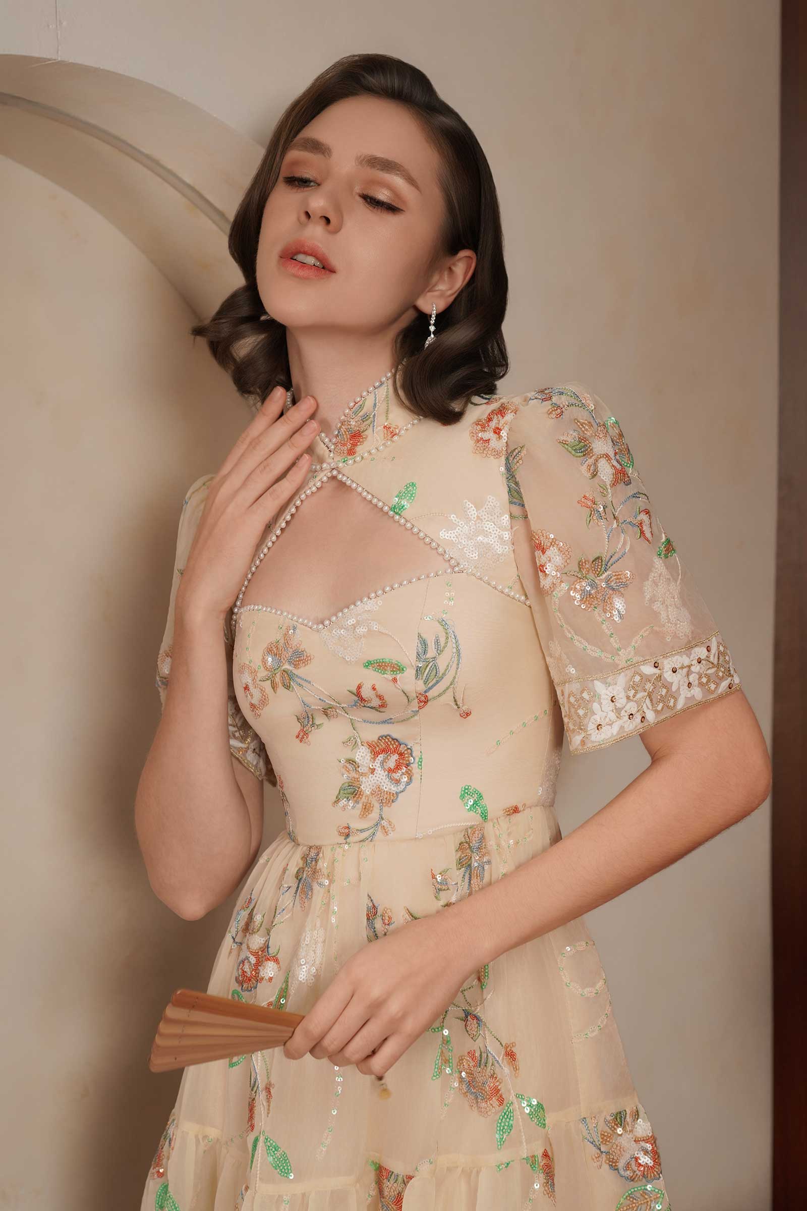 Fleur Qipao (Champagne) - Image 3