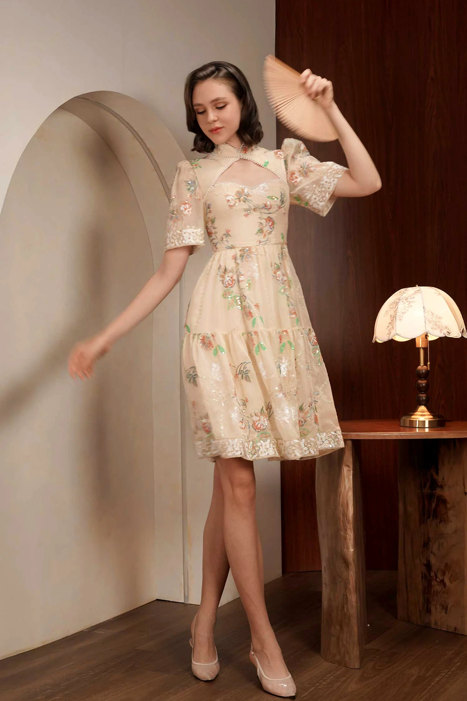 Fleur Qipao (Champagne) - Image 5