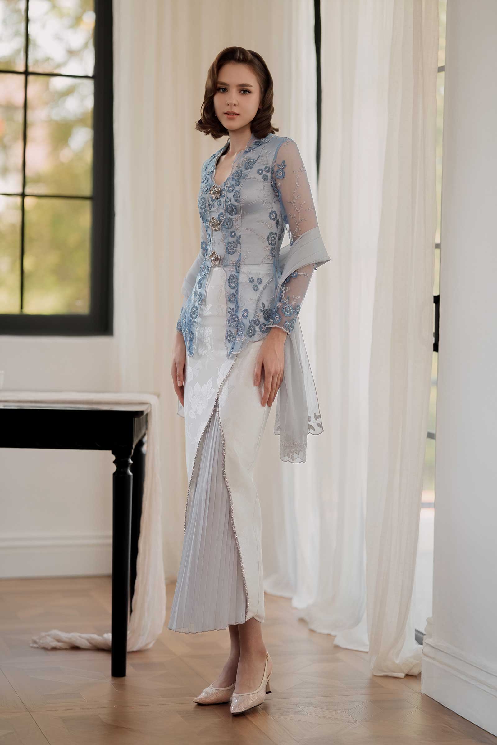 Mawar Kebaya Set (Blue) - Image 8