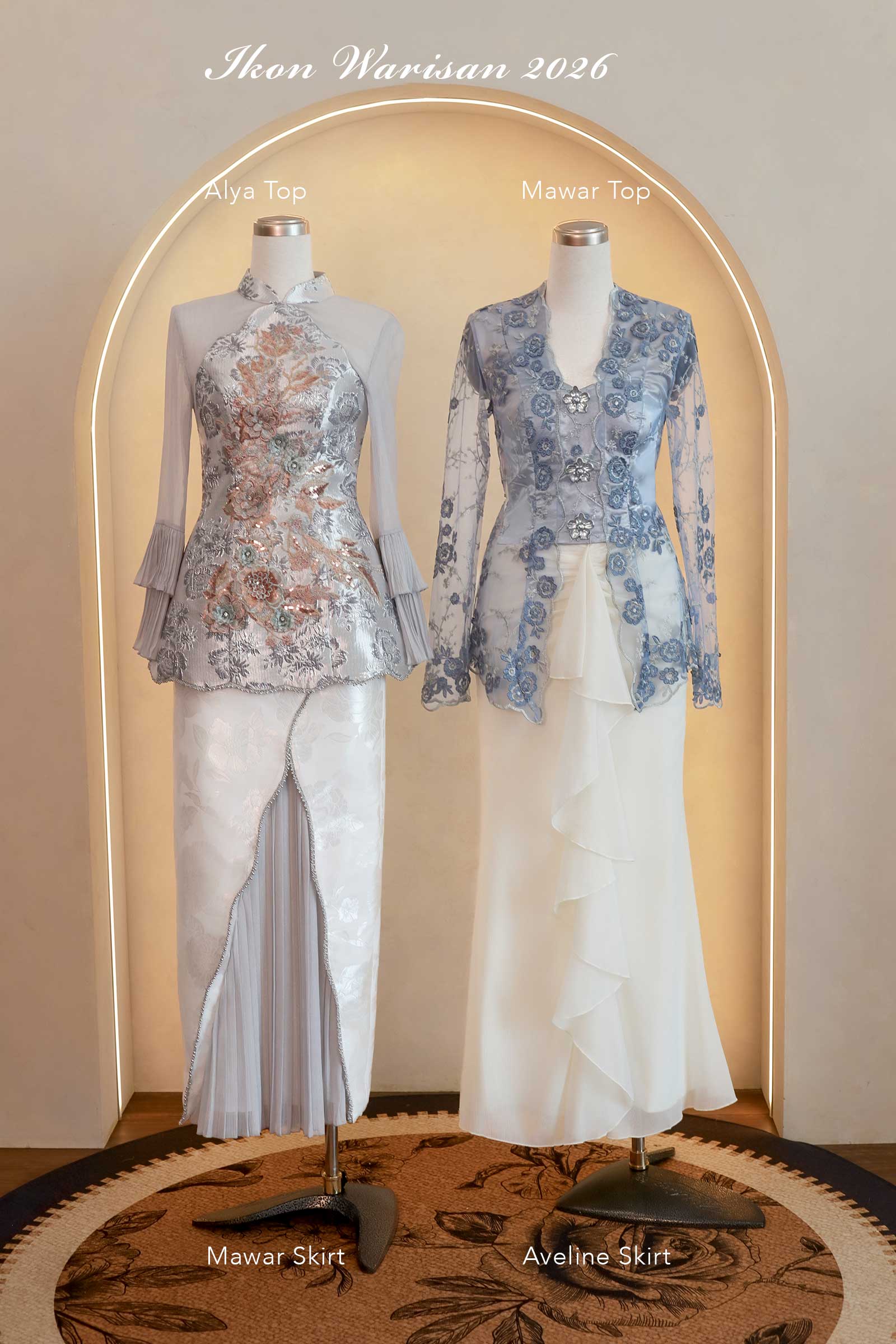 Mawar Kebaya Top (Blue) - Image 19