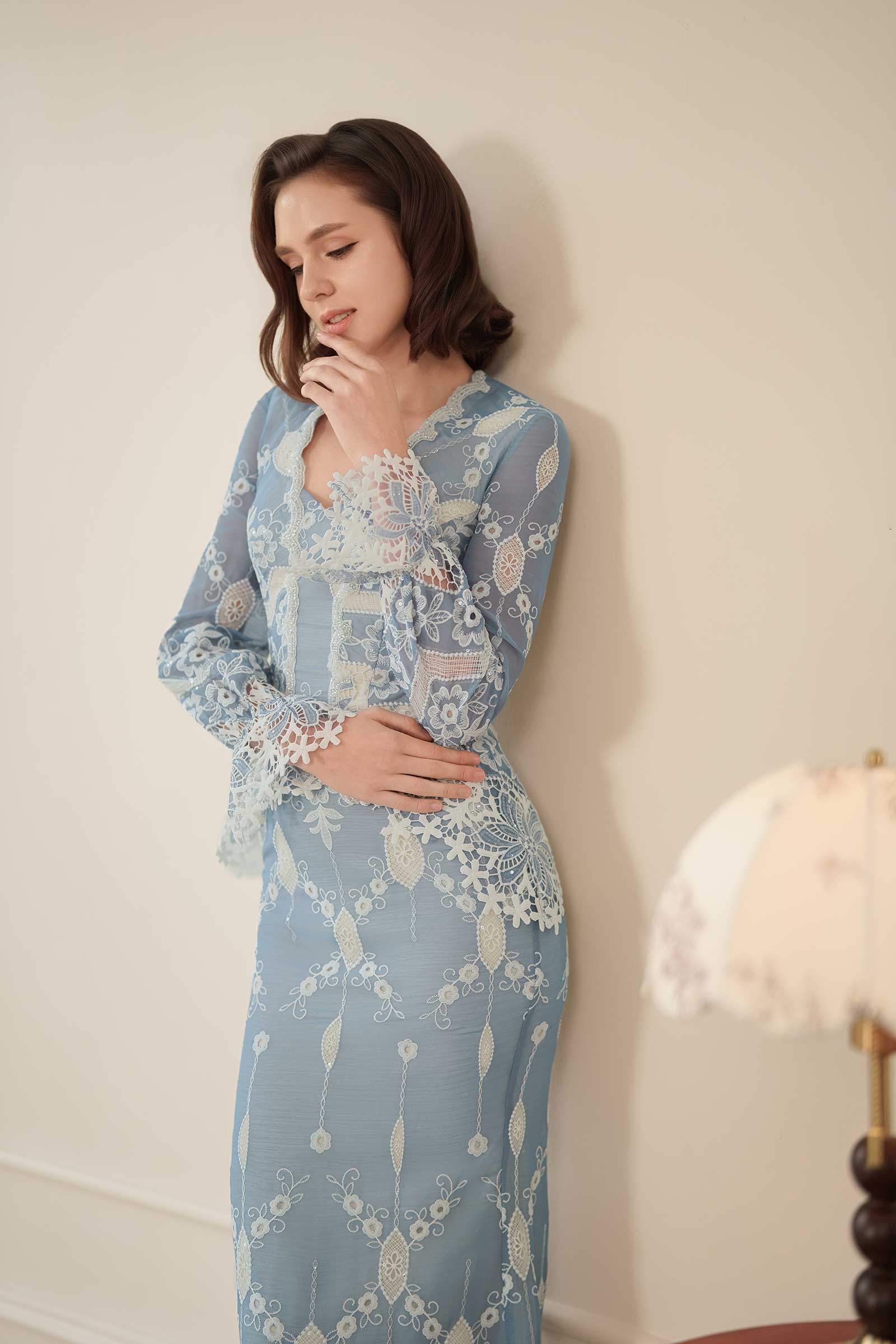 Rosalie Kebaya Top (Bluebell) - Image 10
