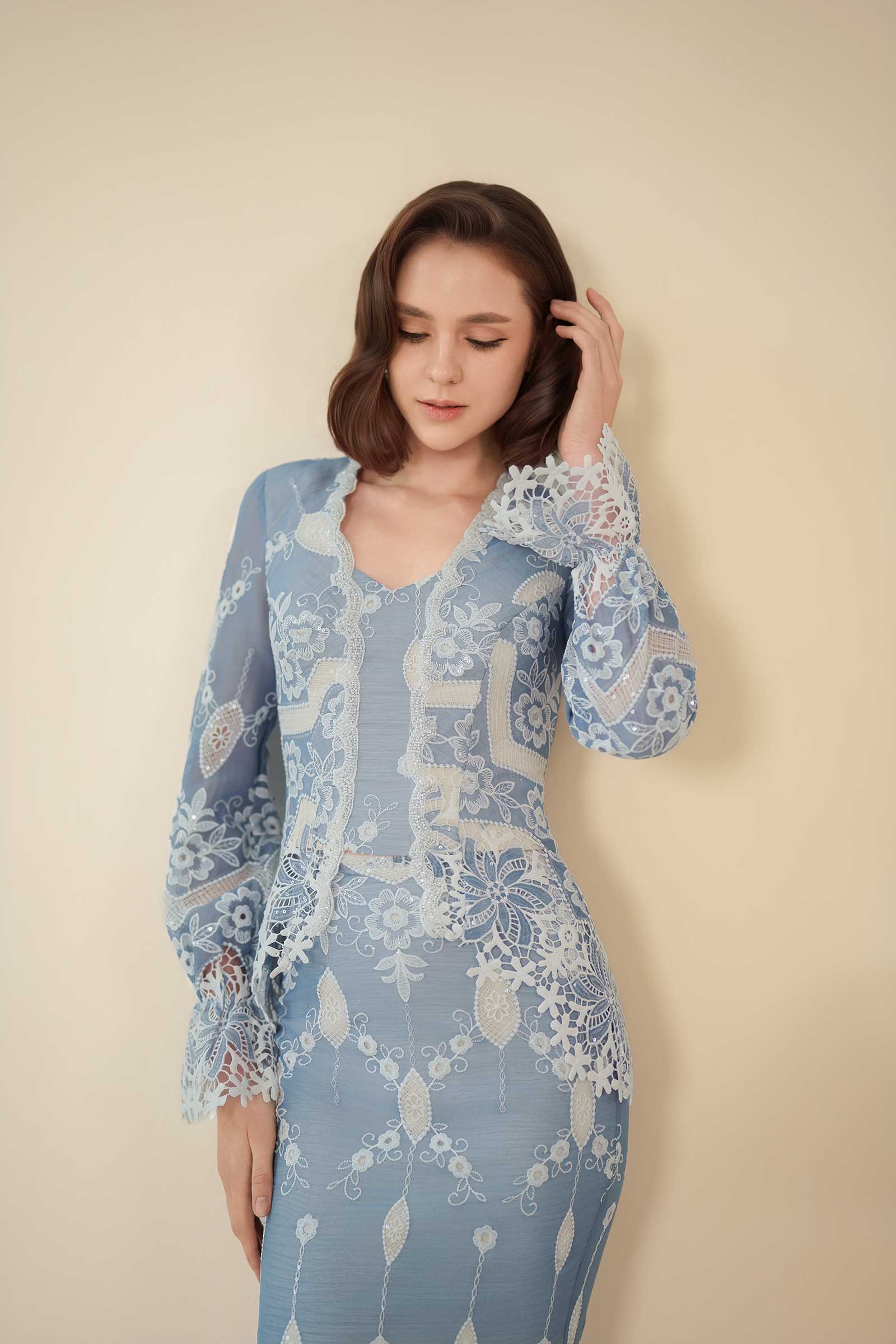 Rosalie Kebaya Top (Bluebell) - Image 11